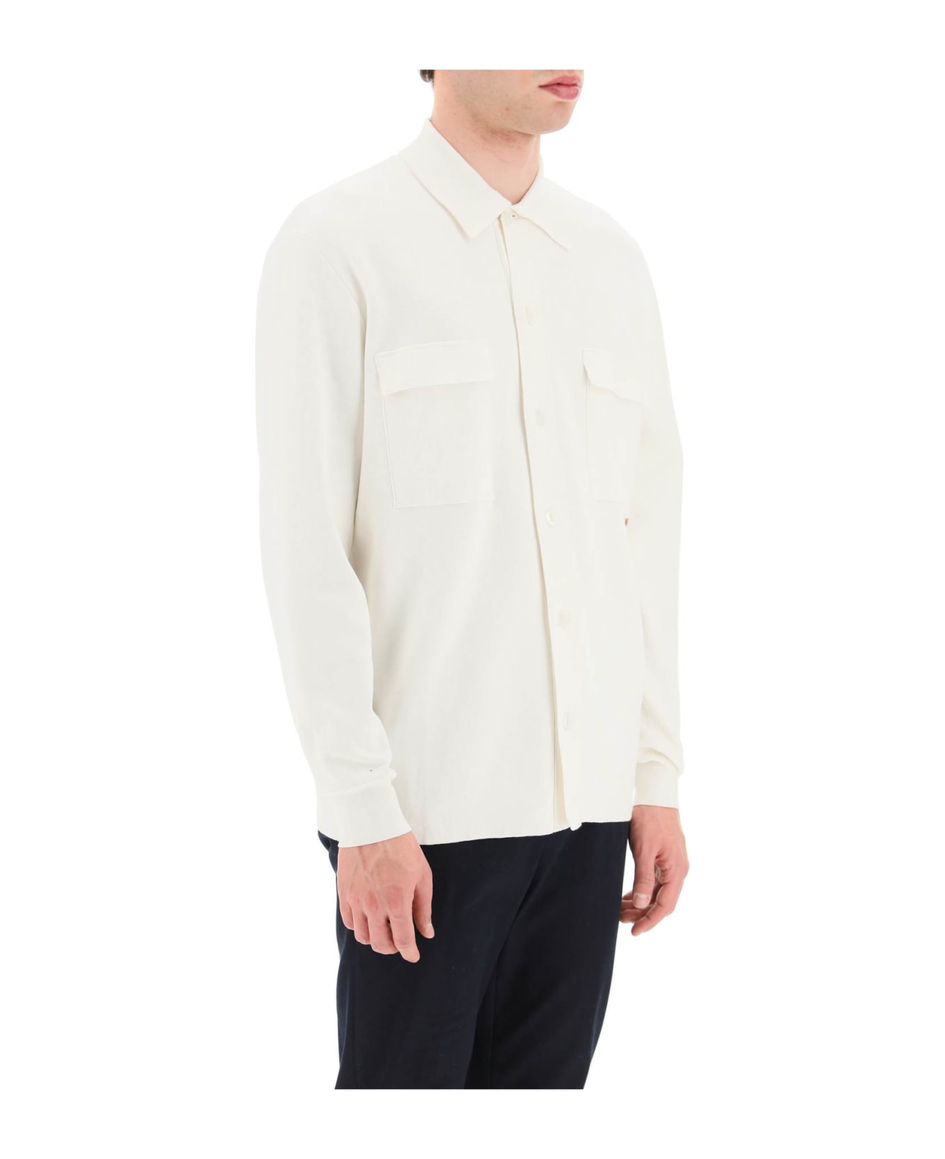 Agnona Soft Silk-blend Shirt - WHITE (White) シャツ
