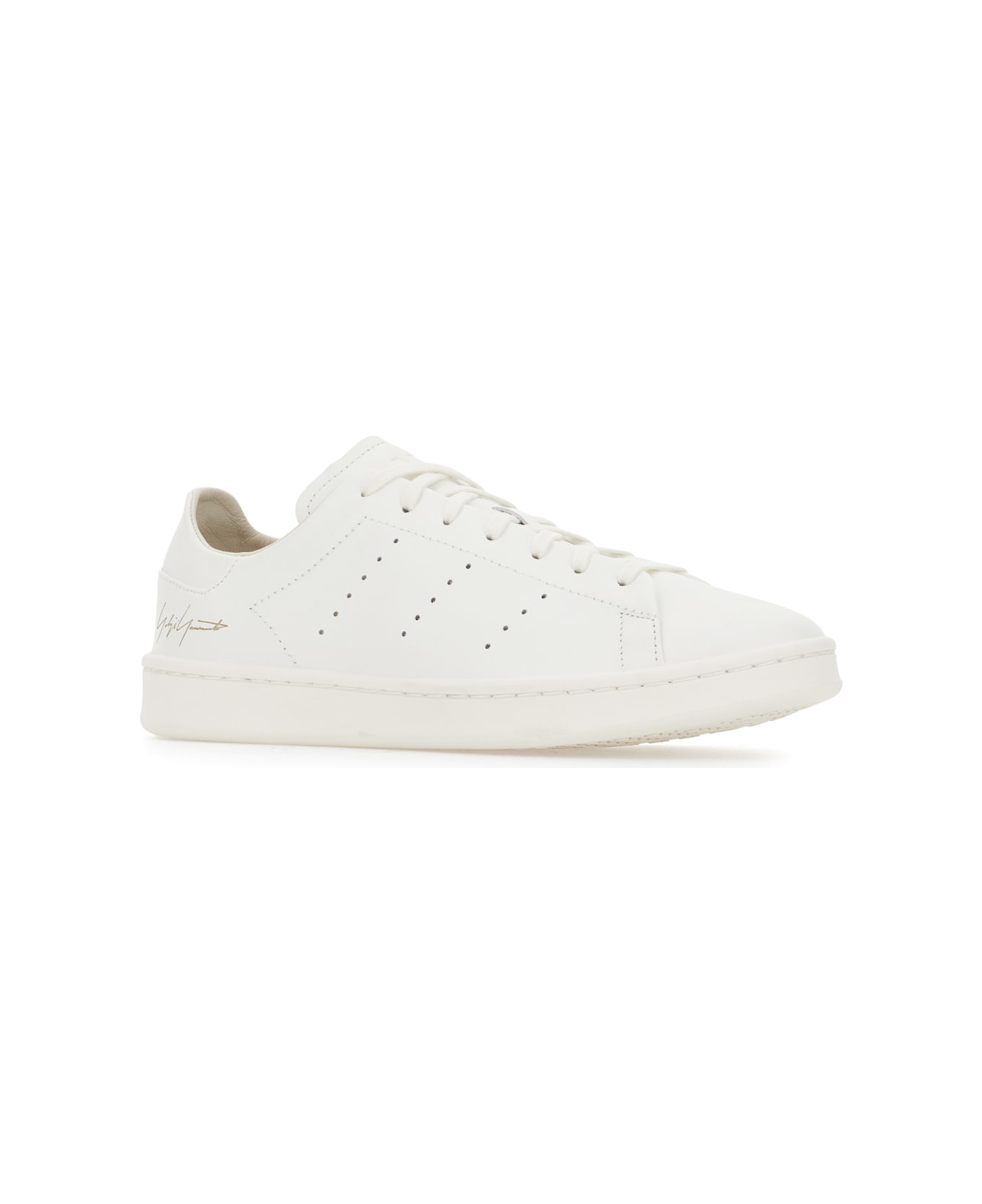 Adidas White Nappa Leather Sneakers - CORE WHITE CORE WHITE TALC