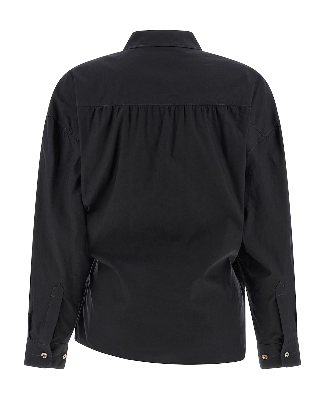 Lemaire 
straight Collar Twisted
 Shirt - Black  