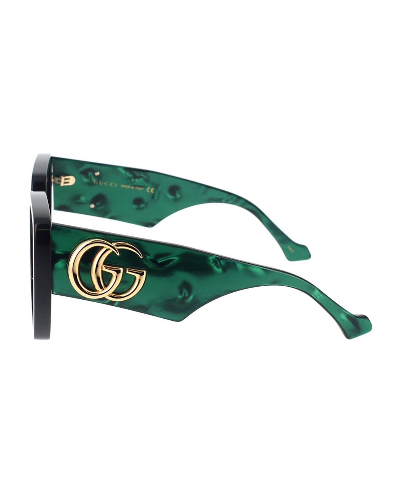 Gucci Eyewear GG0956S Sunglasses - Black Green Green