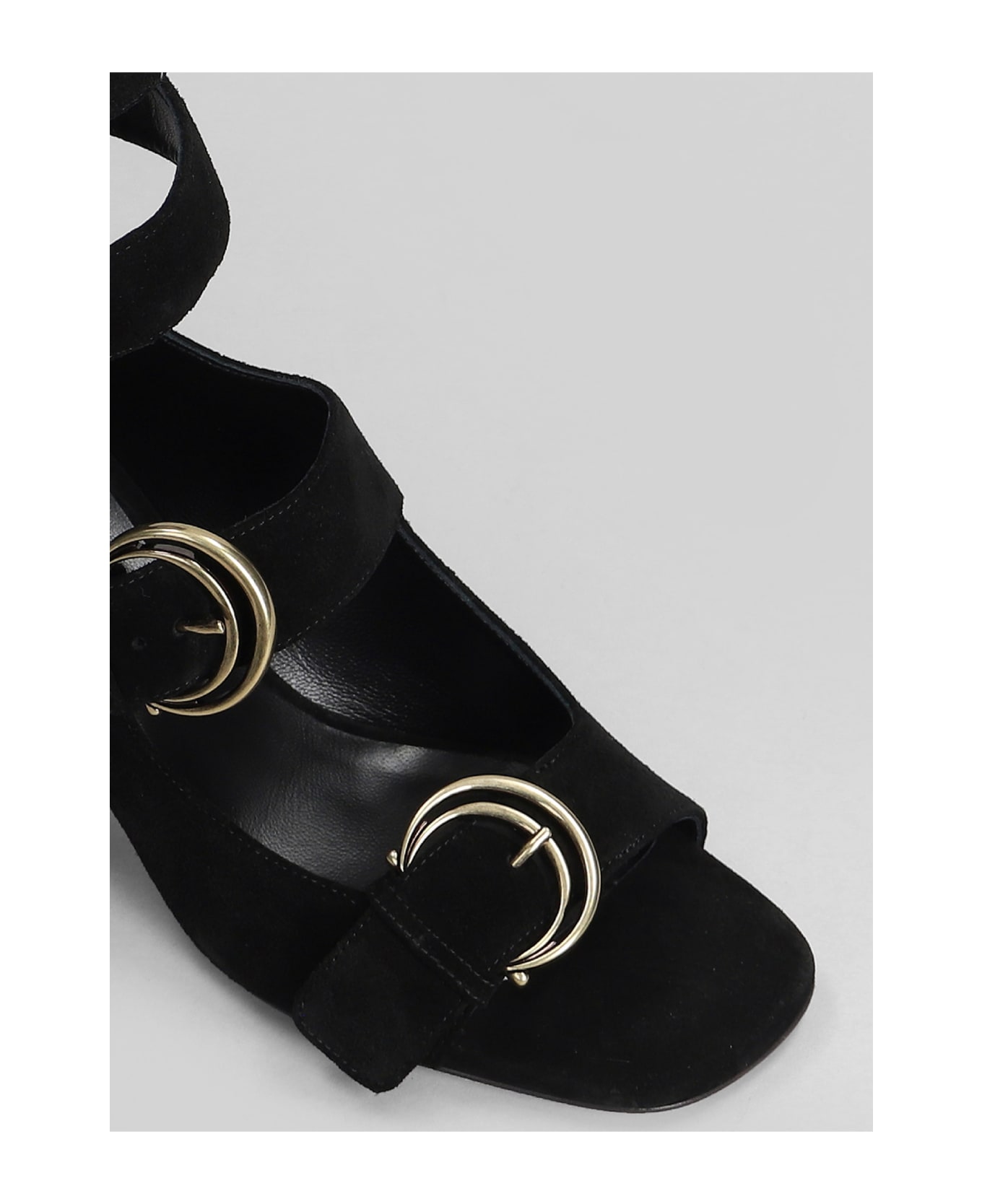 Chloé Alize Sandals In Black Suede - black