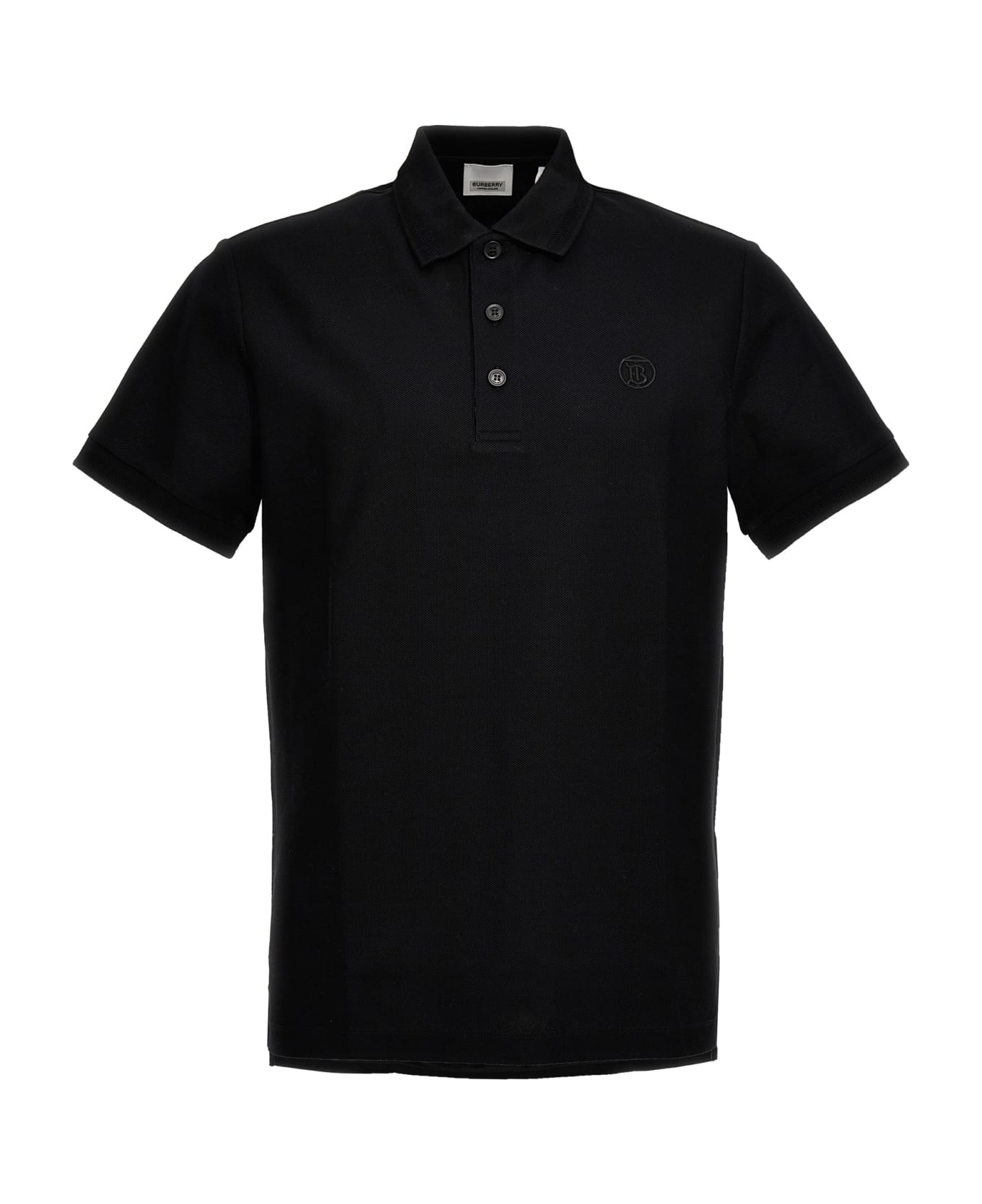 Burberry 'eddie' Polo Long-sleeved Shirt - Black  