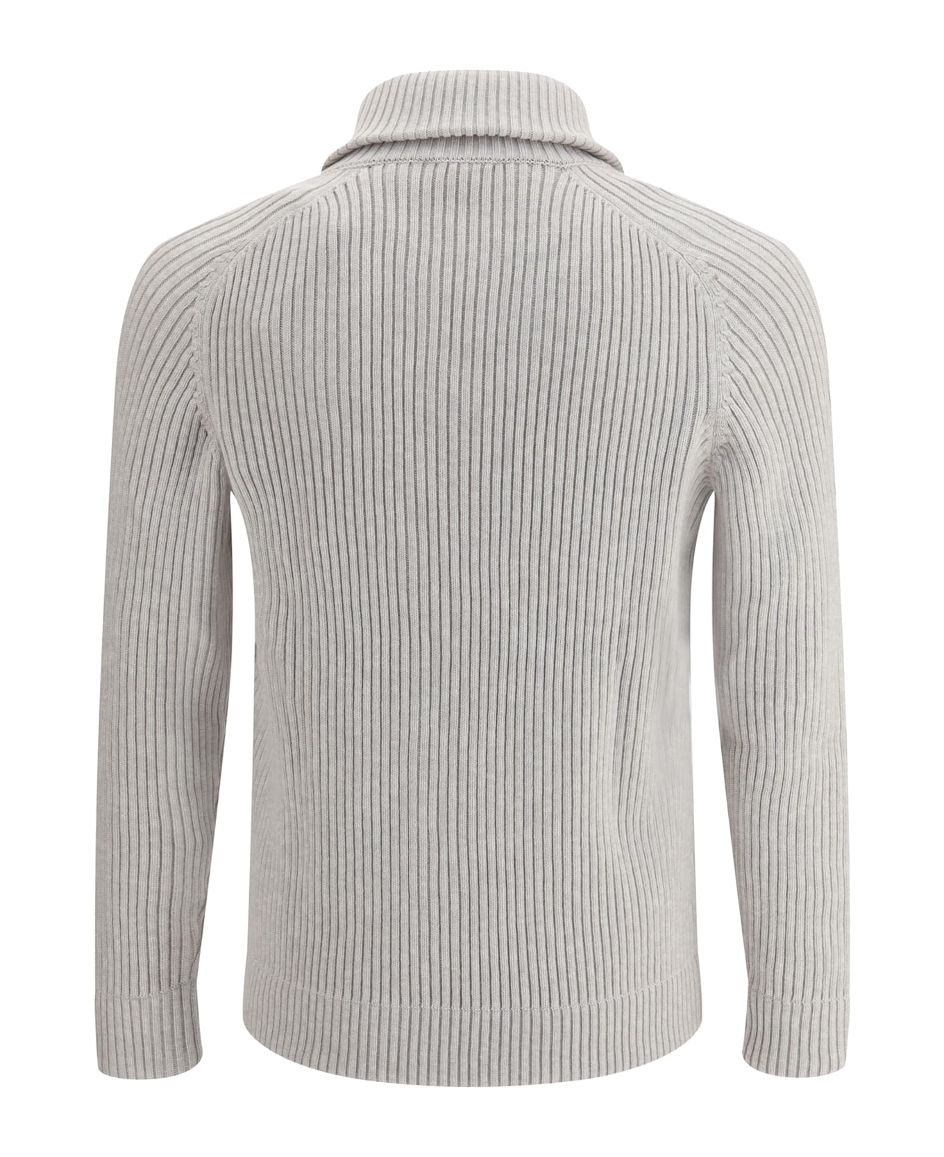 Brioni Cashmere Mouliné Sweater With Full Zip