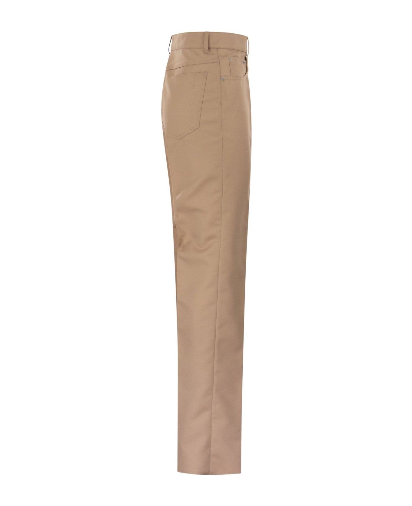 SportMax High-waisted Slim-fit Trousers - Beige