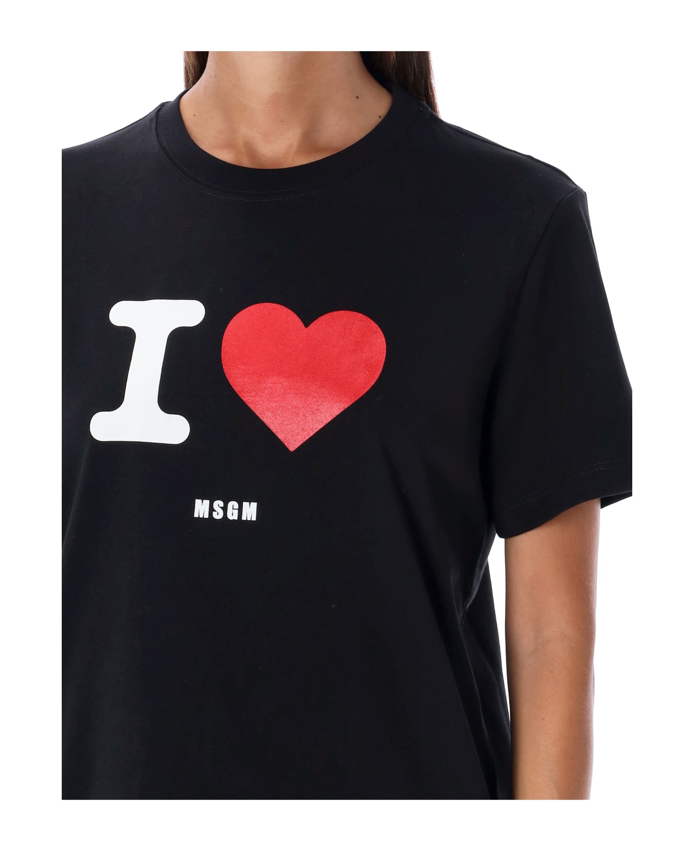 MSGM I Love T-shirt - BLACK