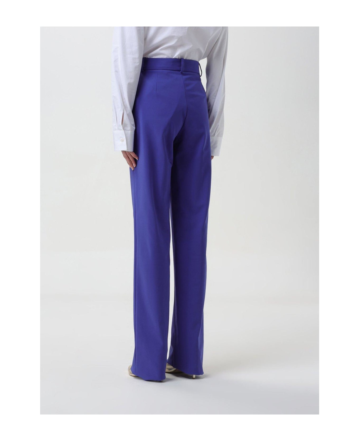 Elisabetta Franchi Logo Charm Straight Leg Pants Elisabetta Franchi