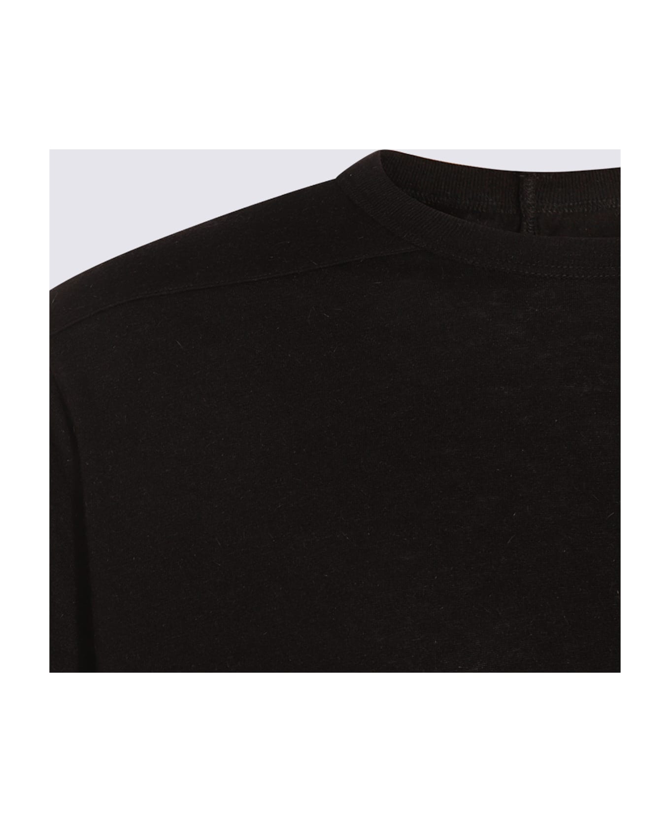 Rick Owens Black Cotton T-shirt - Black