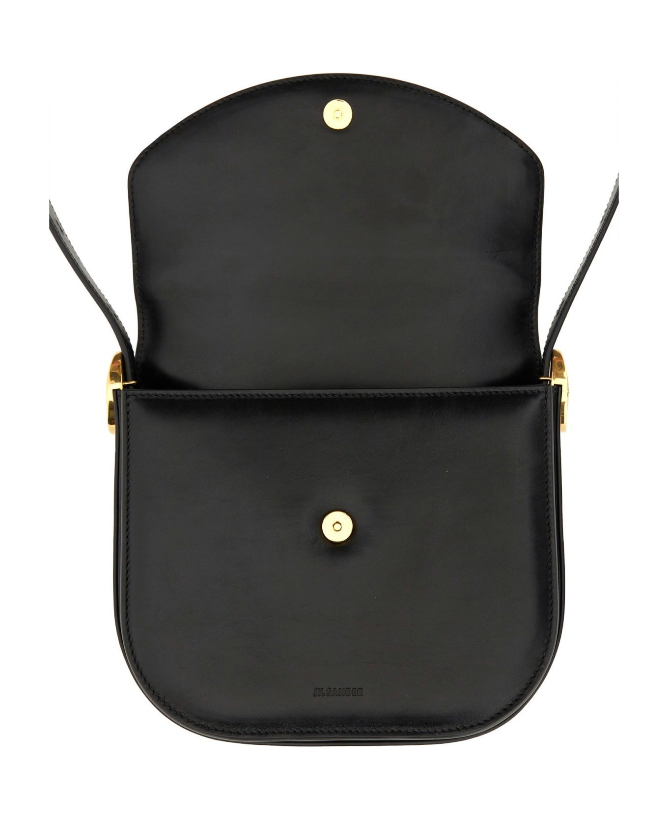 Jil Sander Coin Shoulder Bag - BLACK