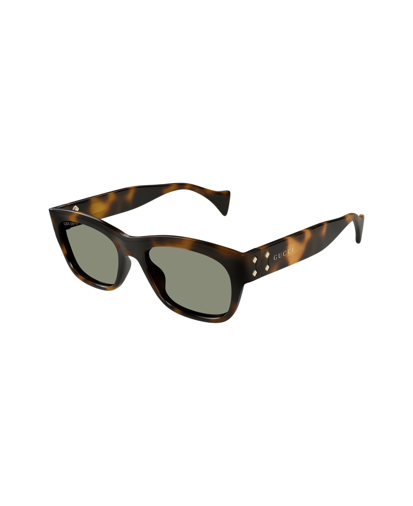 Gucci Eyewear Gucci Gg1706s Linea Rivets 002 Havana Green Sunglasses - Marrone