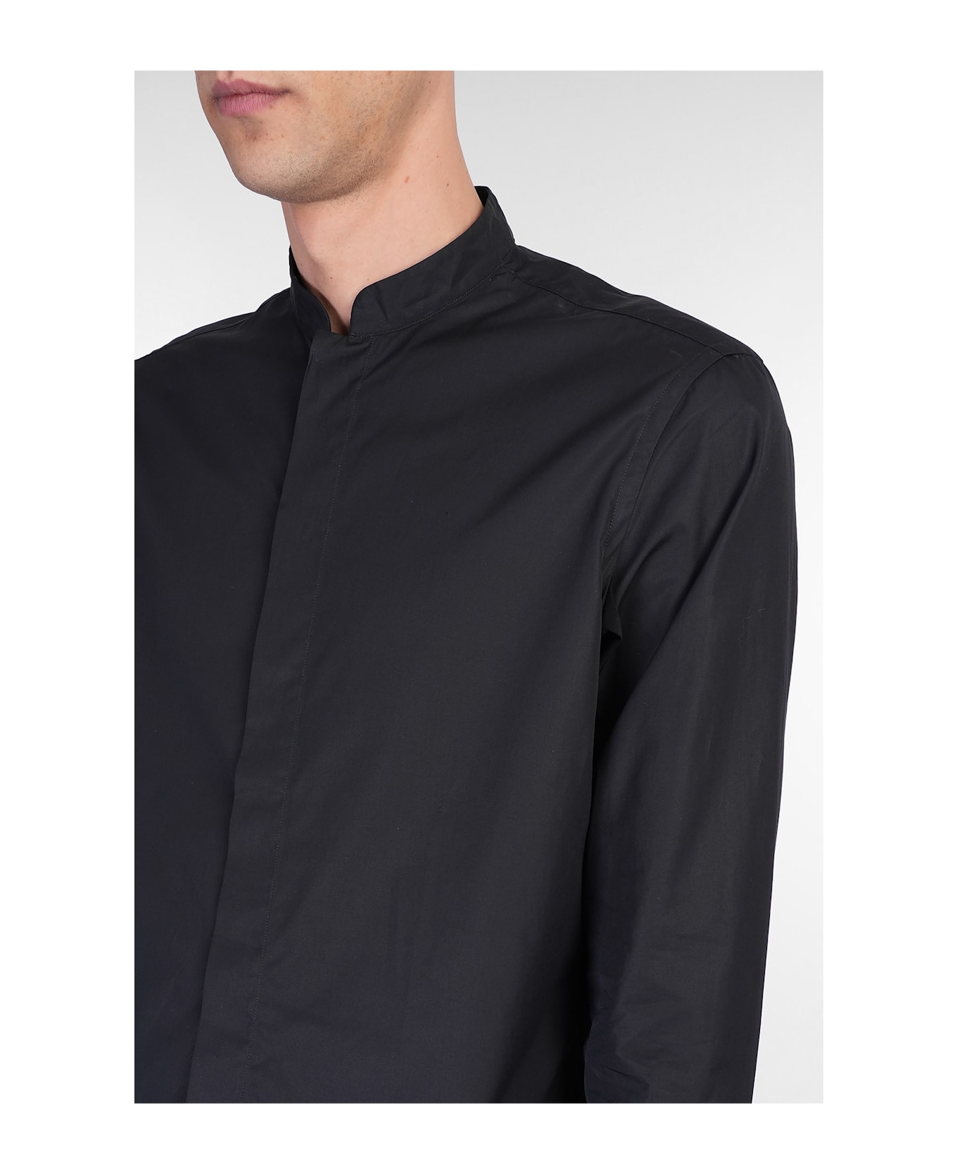 Lardini Shirt In Black Cotton - black