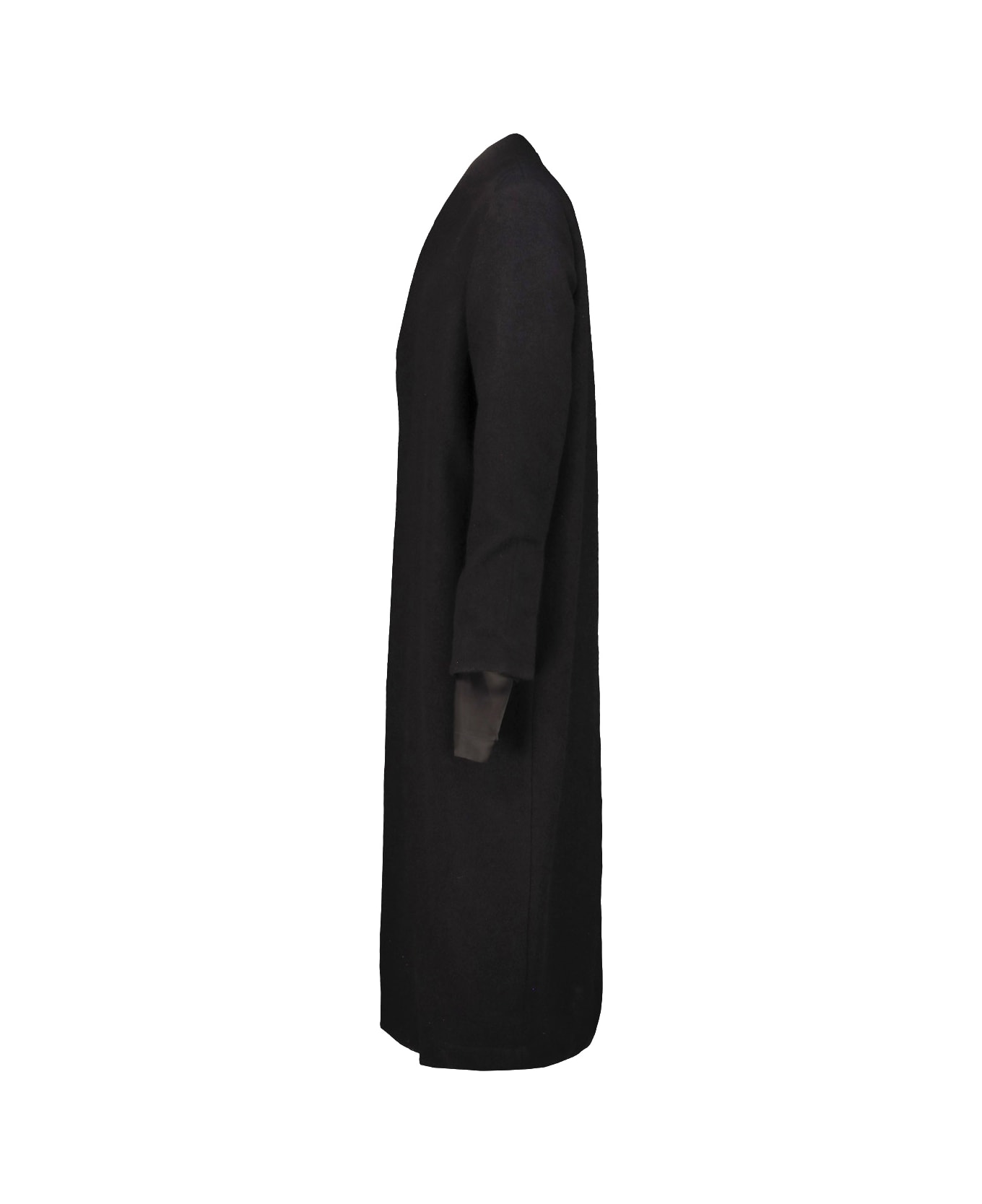 Rick Owens Museum Wool Coat - Black