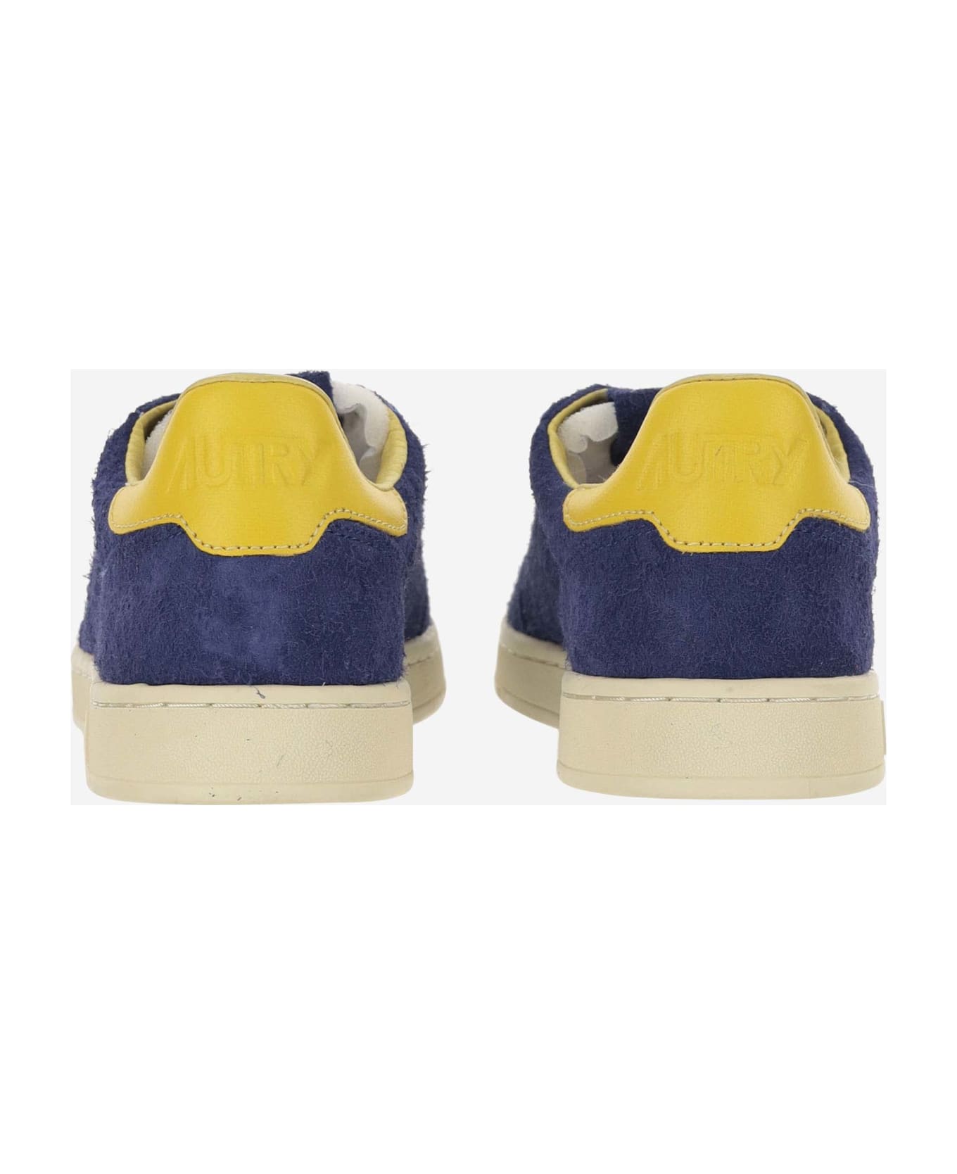 Autry Medalist Low Sneakers In Suede Hair Sand Effect - Blue スニーカー