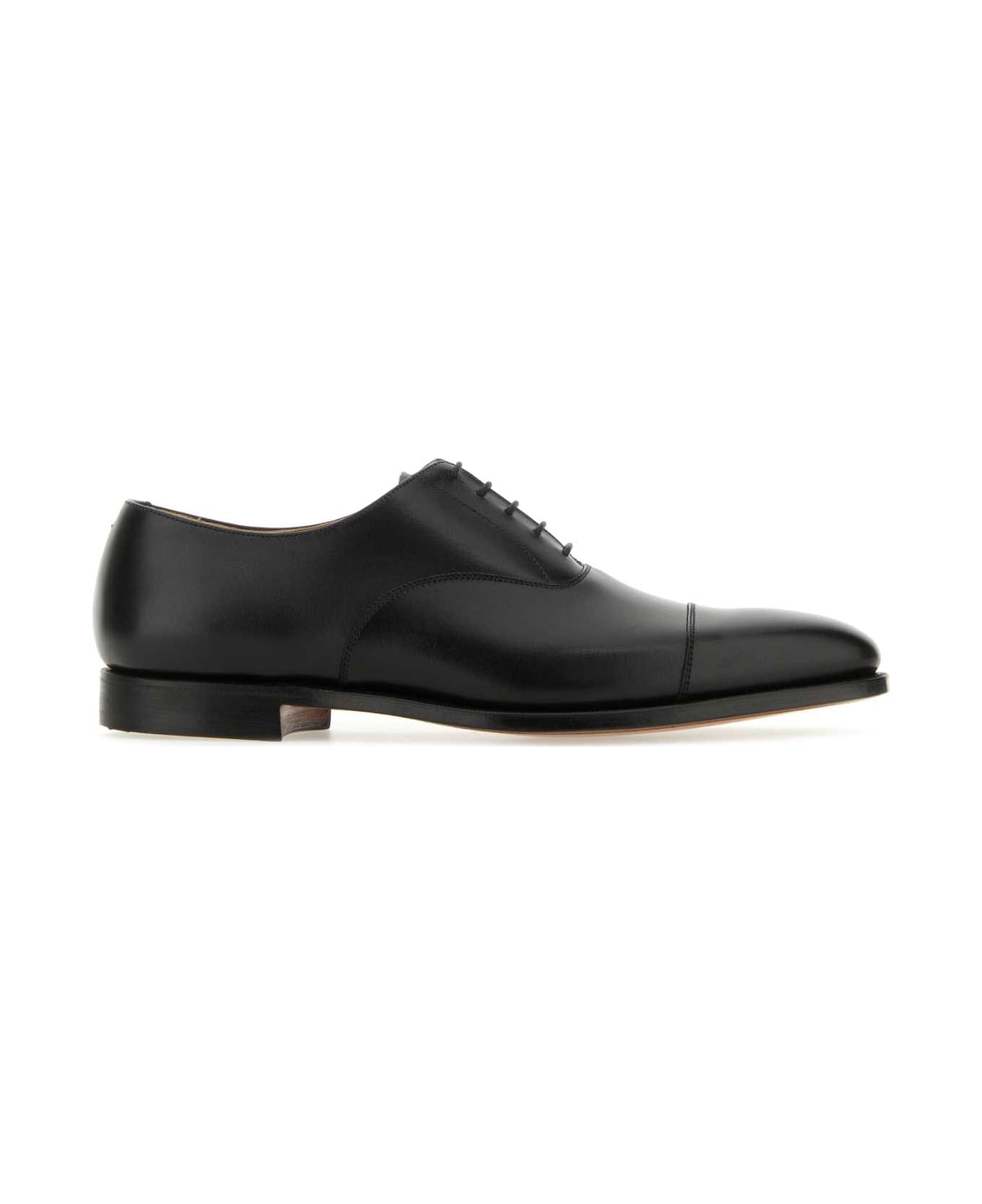 Crockett & Jones Black Leather Hallam Lace-up Shoes - BLACK