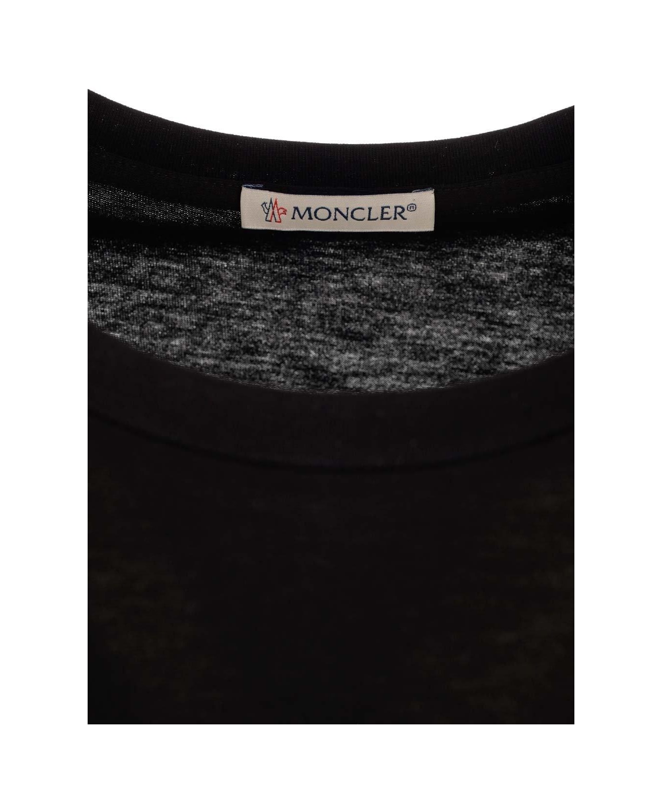 Moncler Crewneck Short-sleeved T-shirt - Black