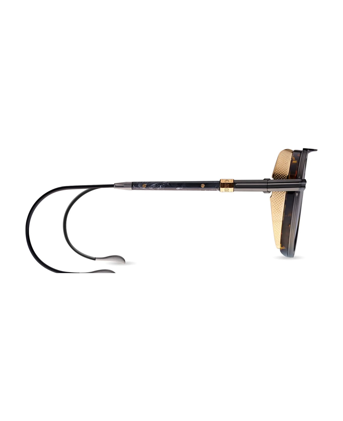 Dita Epiluxury 4 - Black Iron / Tortoise / Yellow Gold Sunglasses - gold/tortoise/black