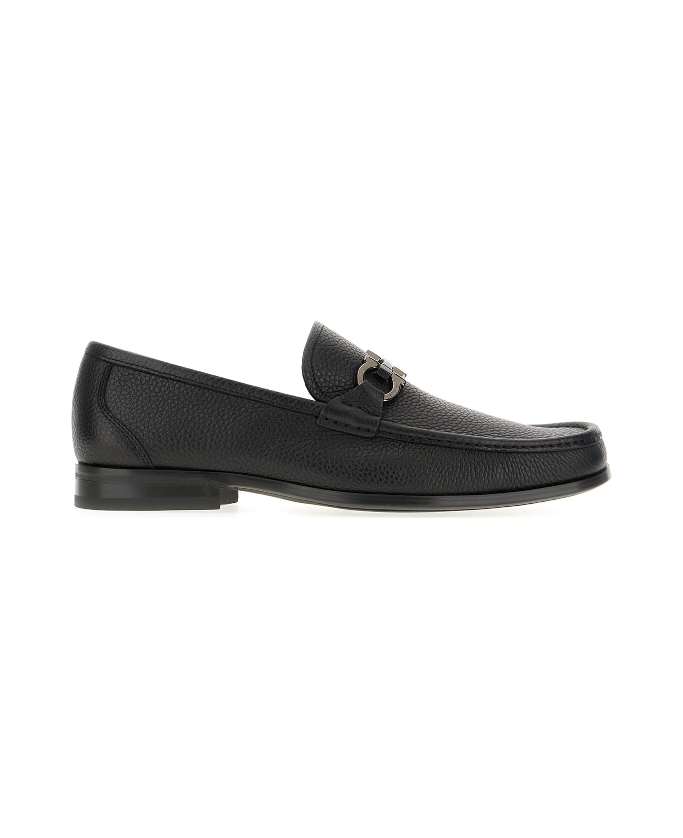 Ferragamo Black Leather Grandioso Loafers - 002