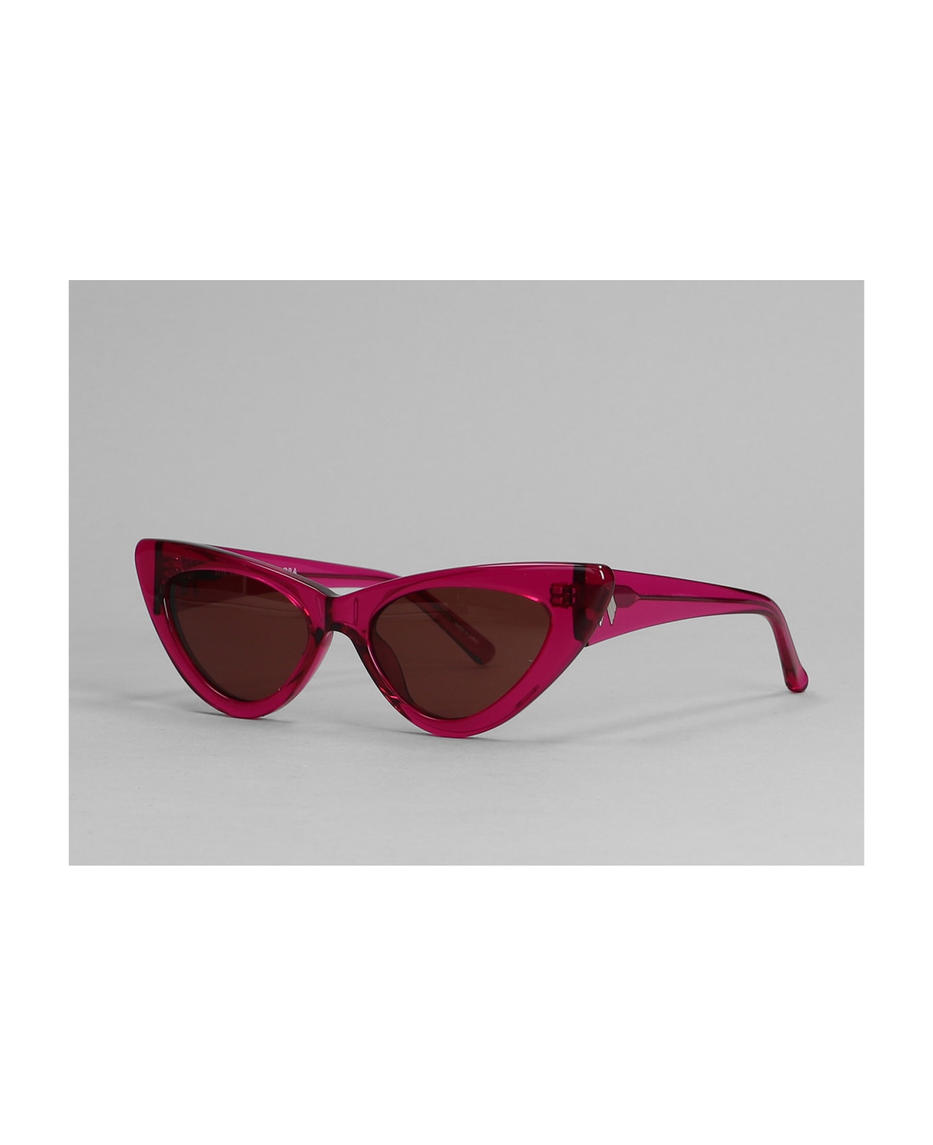 The Attico Sunglasses In Red Acetate - red