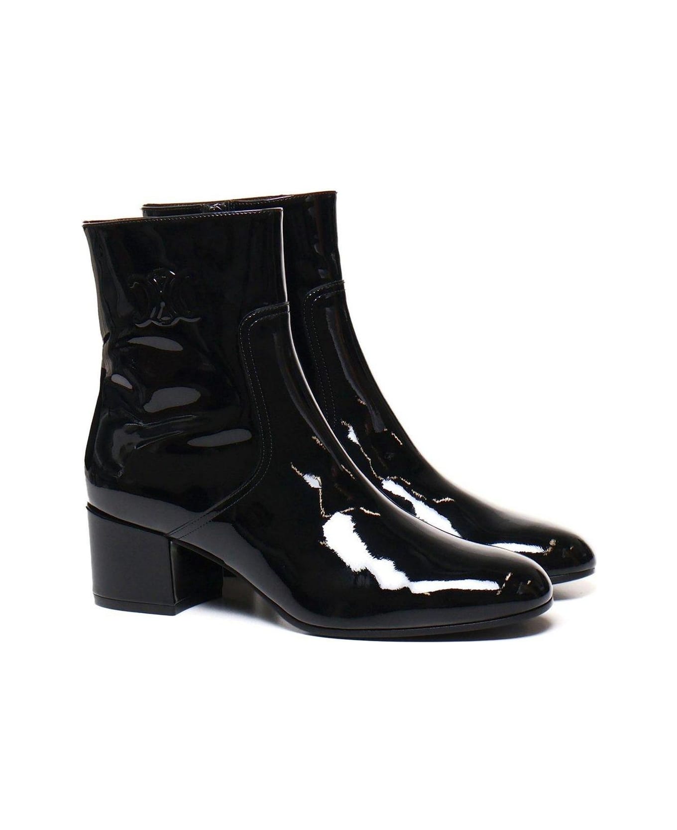 Celine Triomphe Zip-up Boots - Black