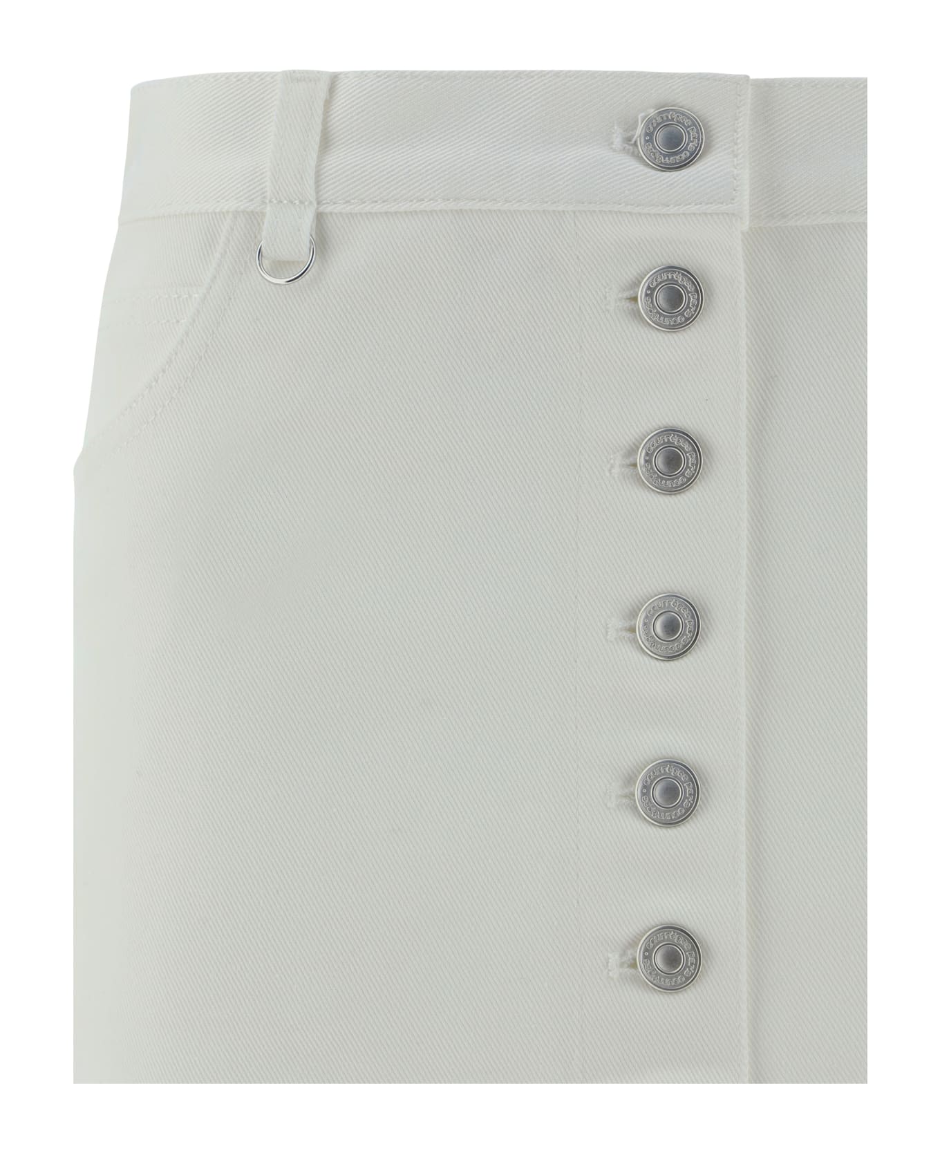 Courrèges Denim Skirt - Bianco