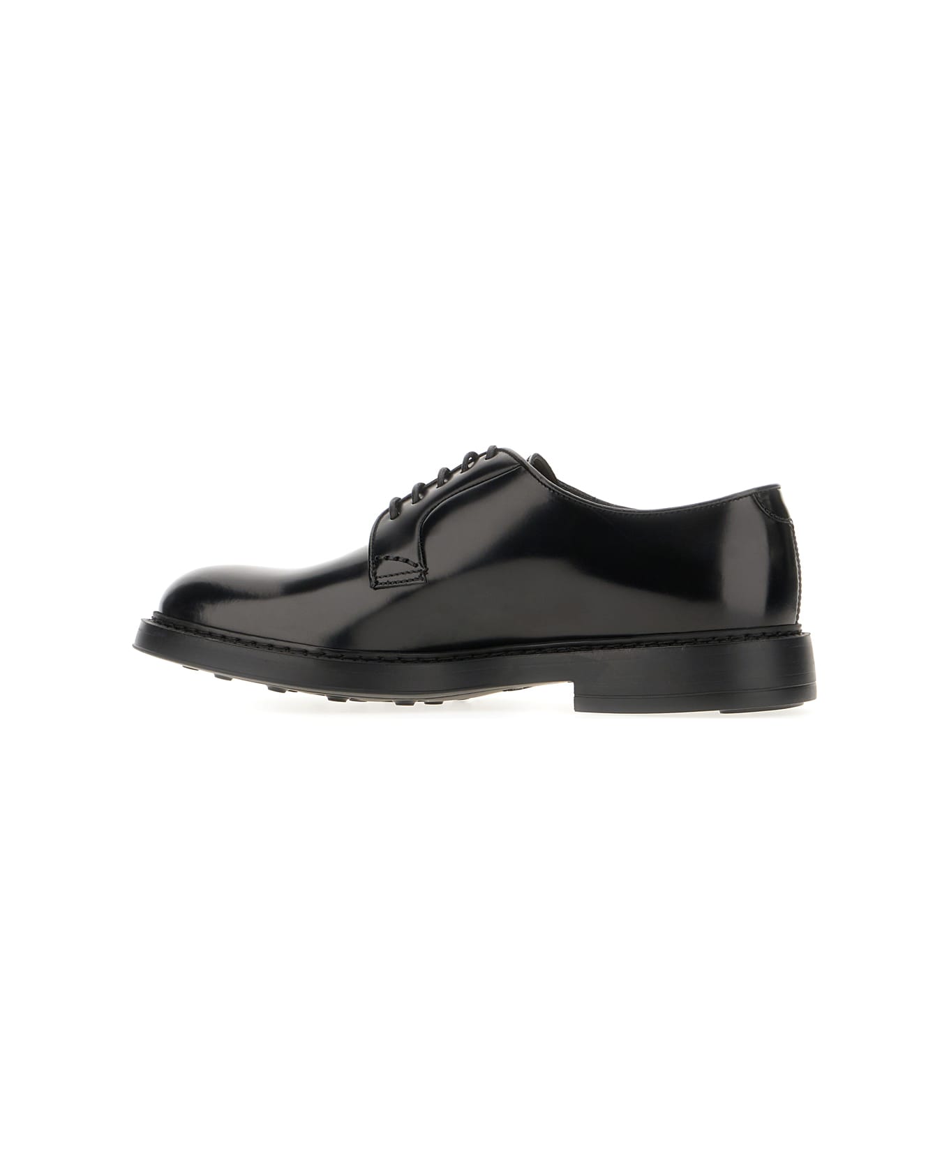 Doucal's Black Leather Lace-up Shoes - NERO