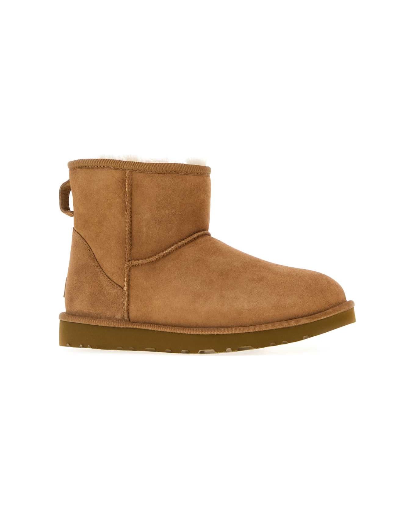 UGG Biscuit Suede Classic Mini Ii Ankle Boots - CHESTNUT