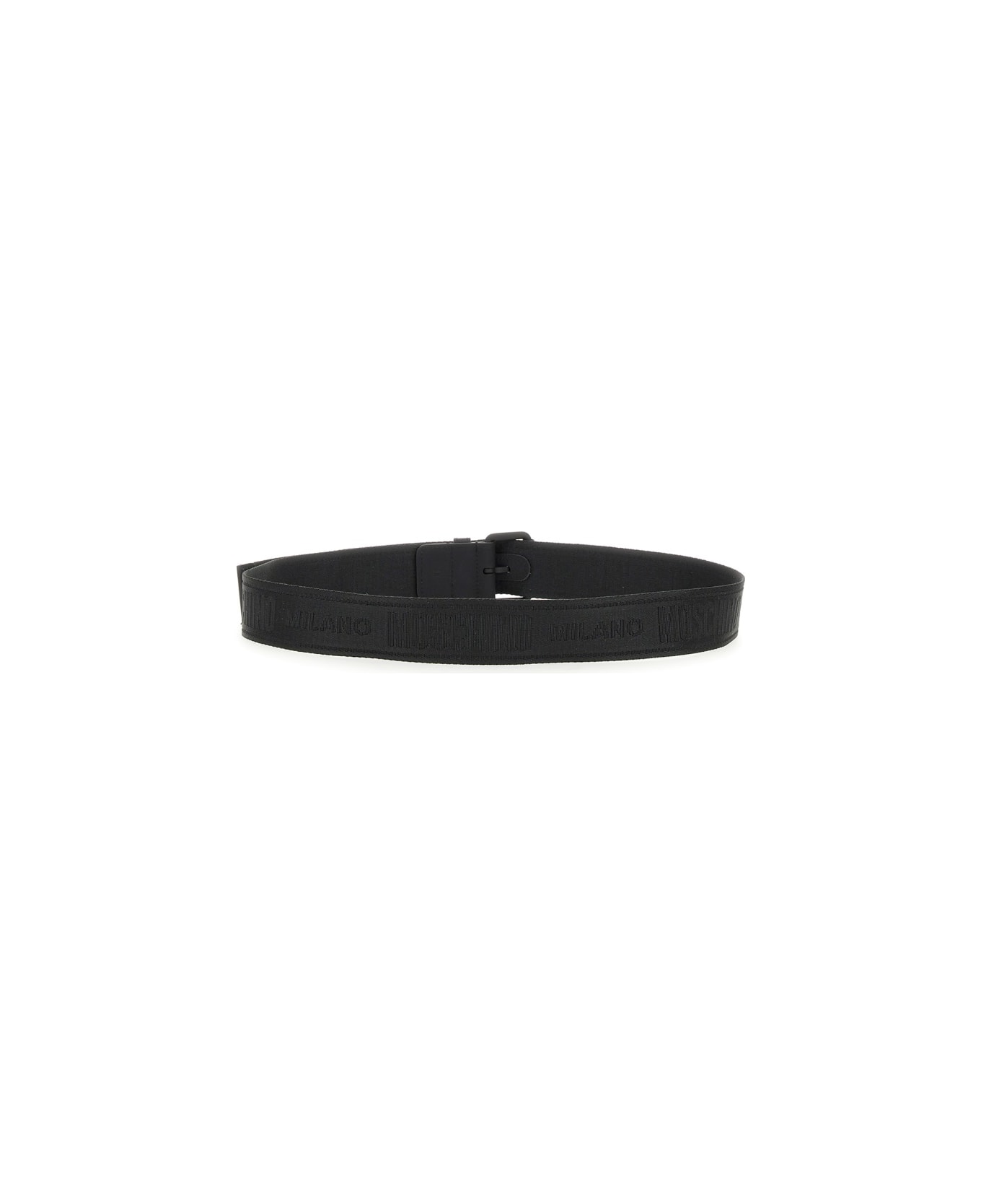 Moschino Belt With Logo - BLACK ベルト