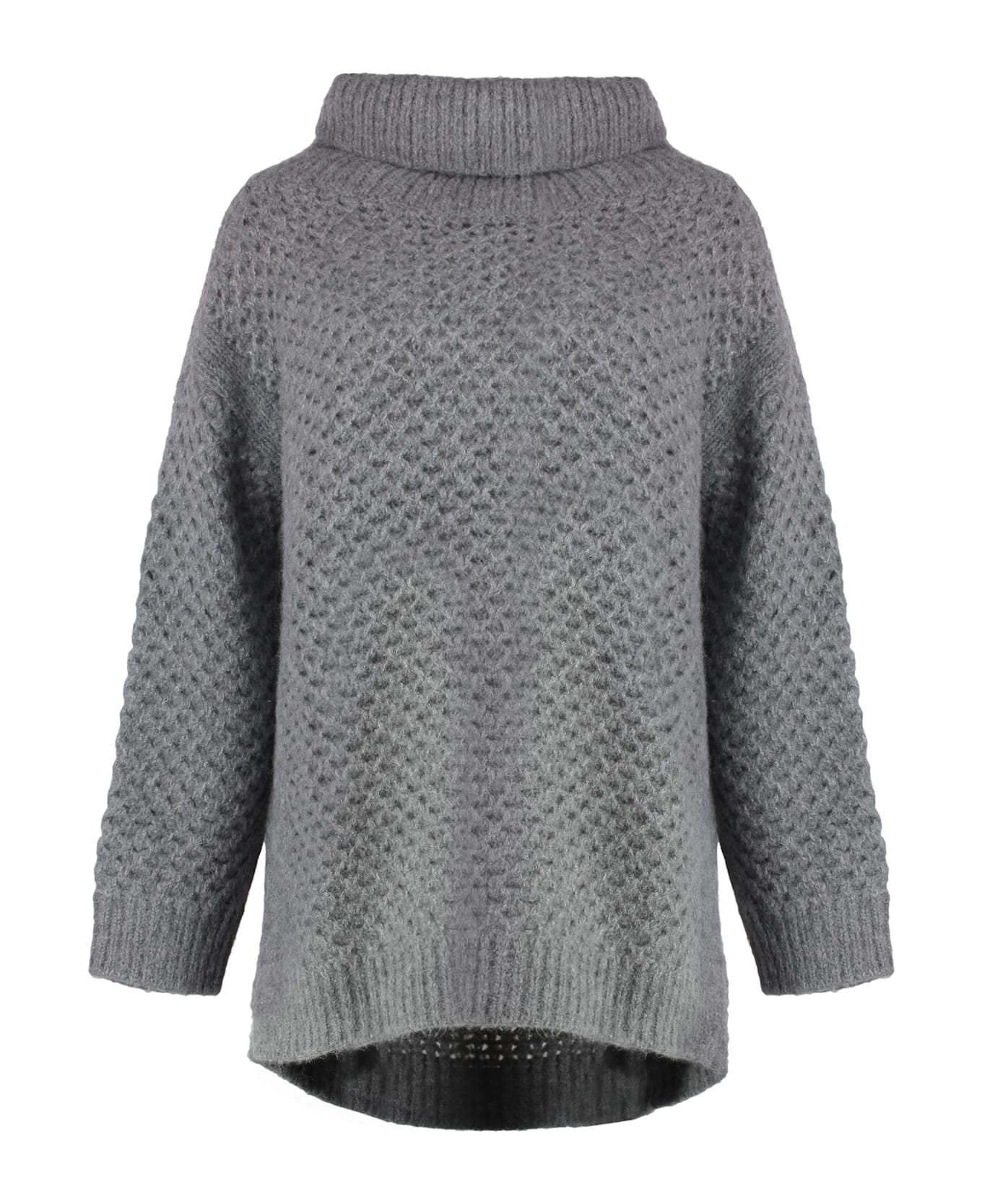 Malo Alpaca Blend Sweater - grey ニットウェア