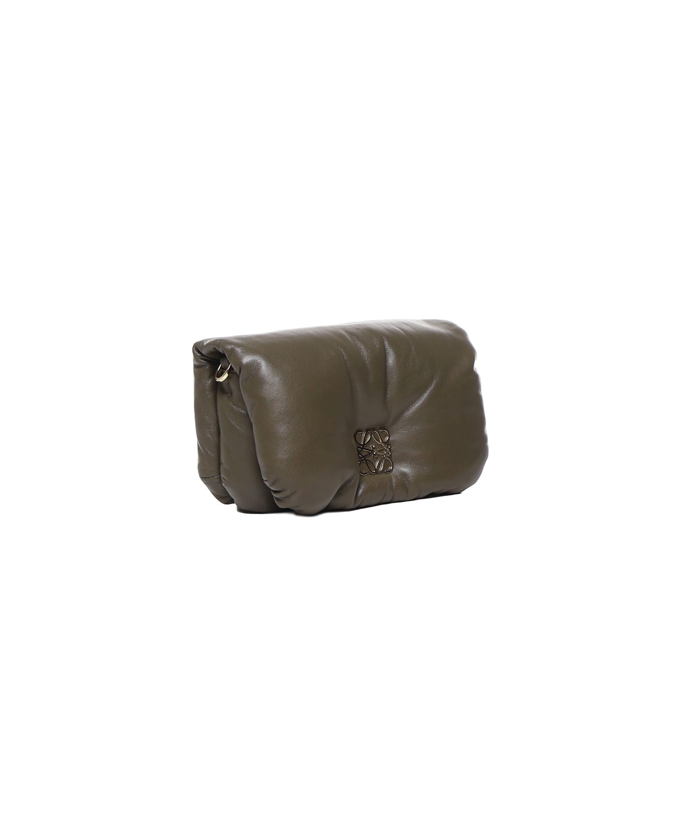 Loewe Mini Puffer Goya Bag In Shiny Nappa Lambskin - Dark khaki green ショルダーバッグ