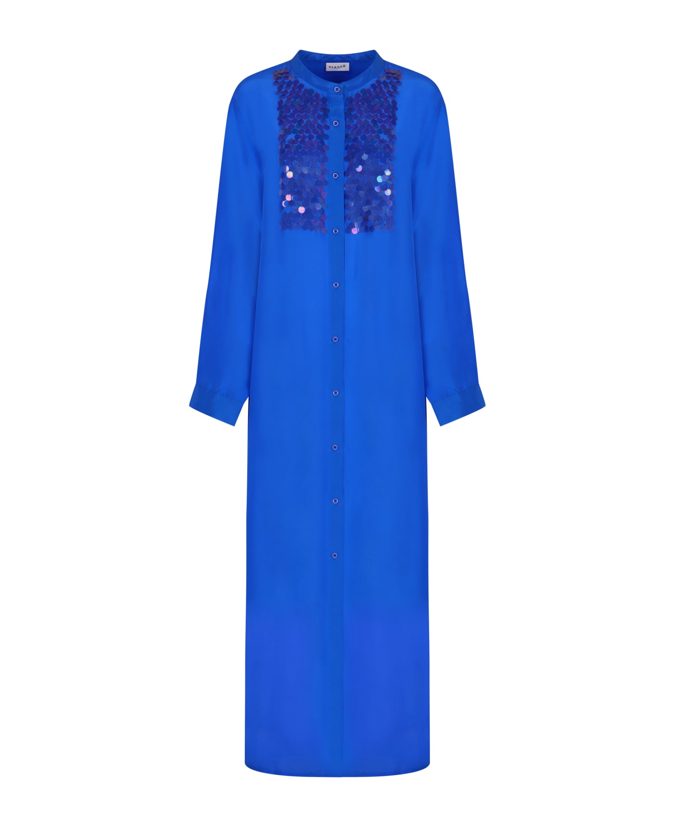 Parosh Susina Silk Shirtdress - blue