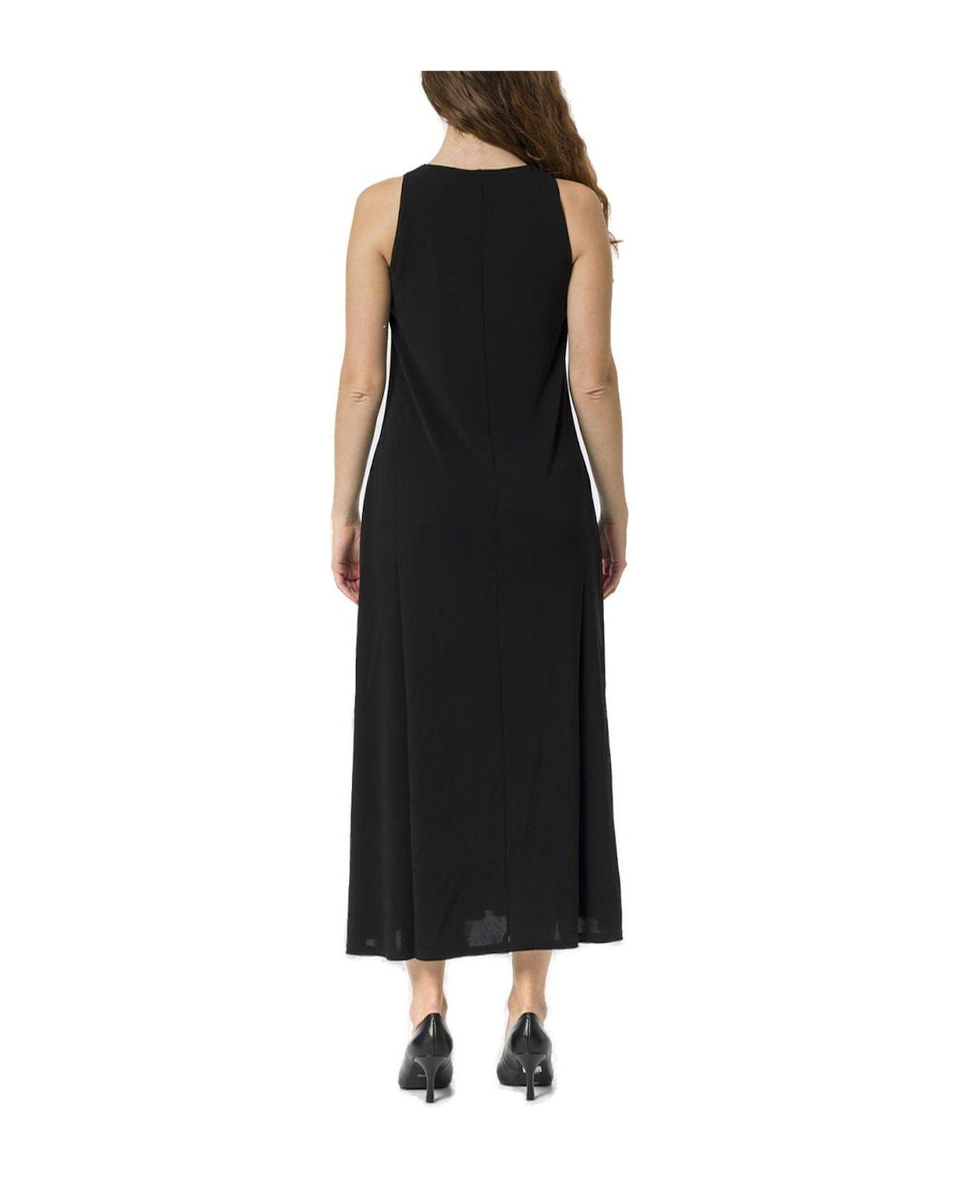 Max Mara Accento Crewneck Sleeveless Dress - Black