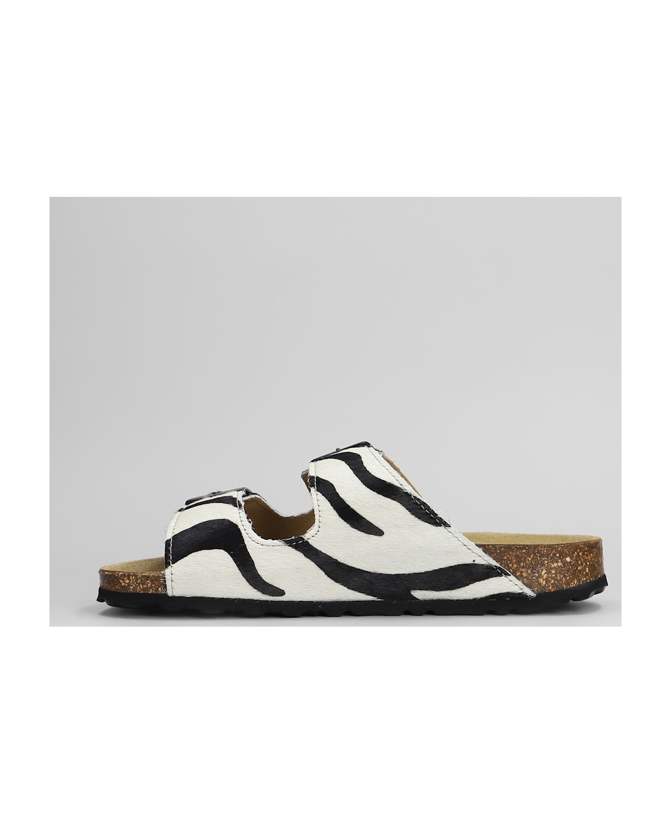 Cubanas Amalia Flats In White Pony Skin - white