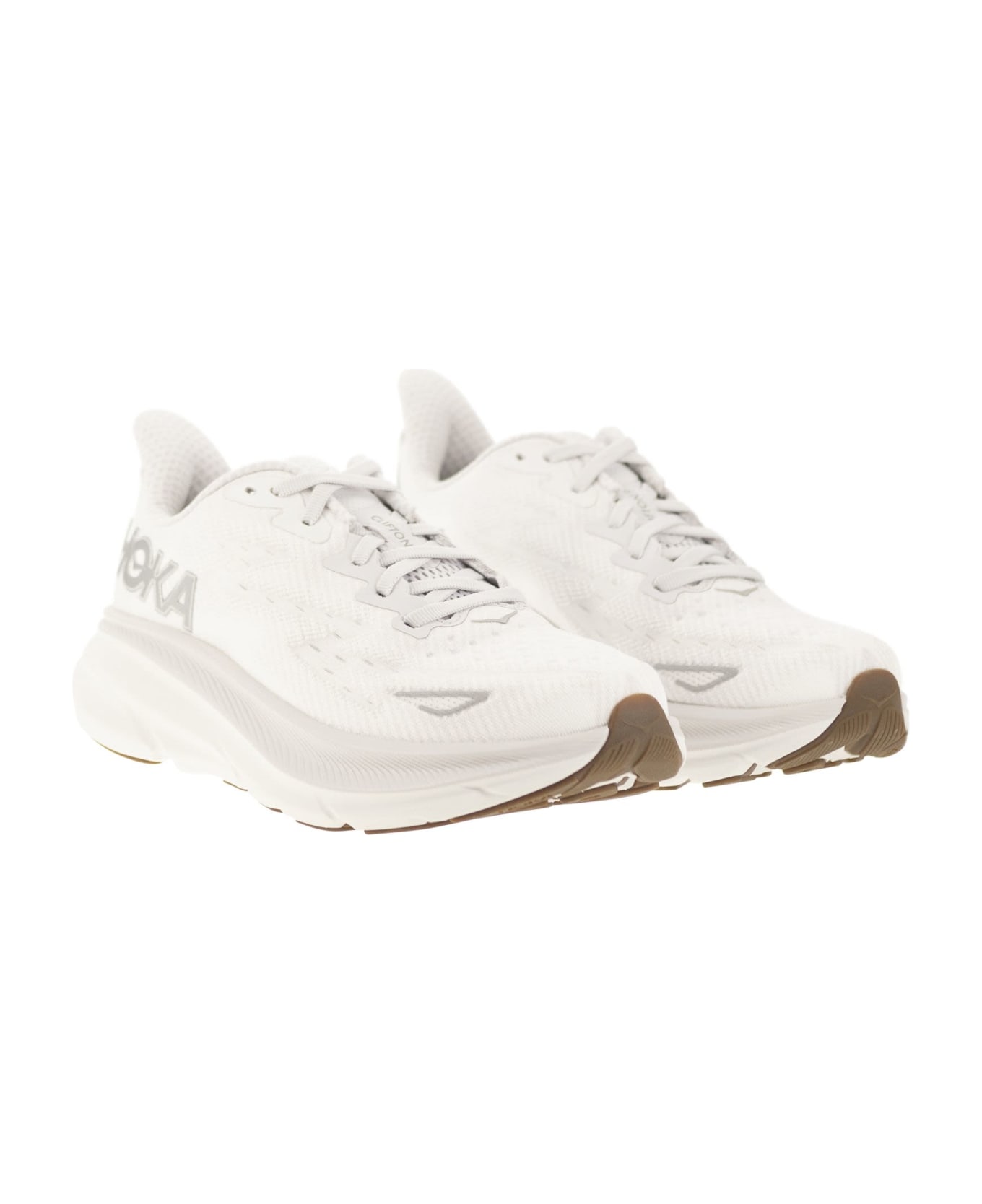 Hoka Clifton 9 - Breathable Sports Shoe - White