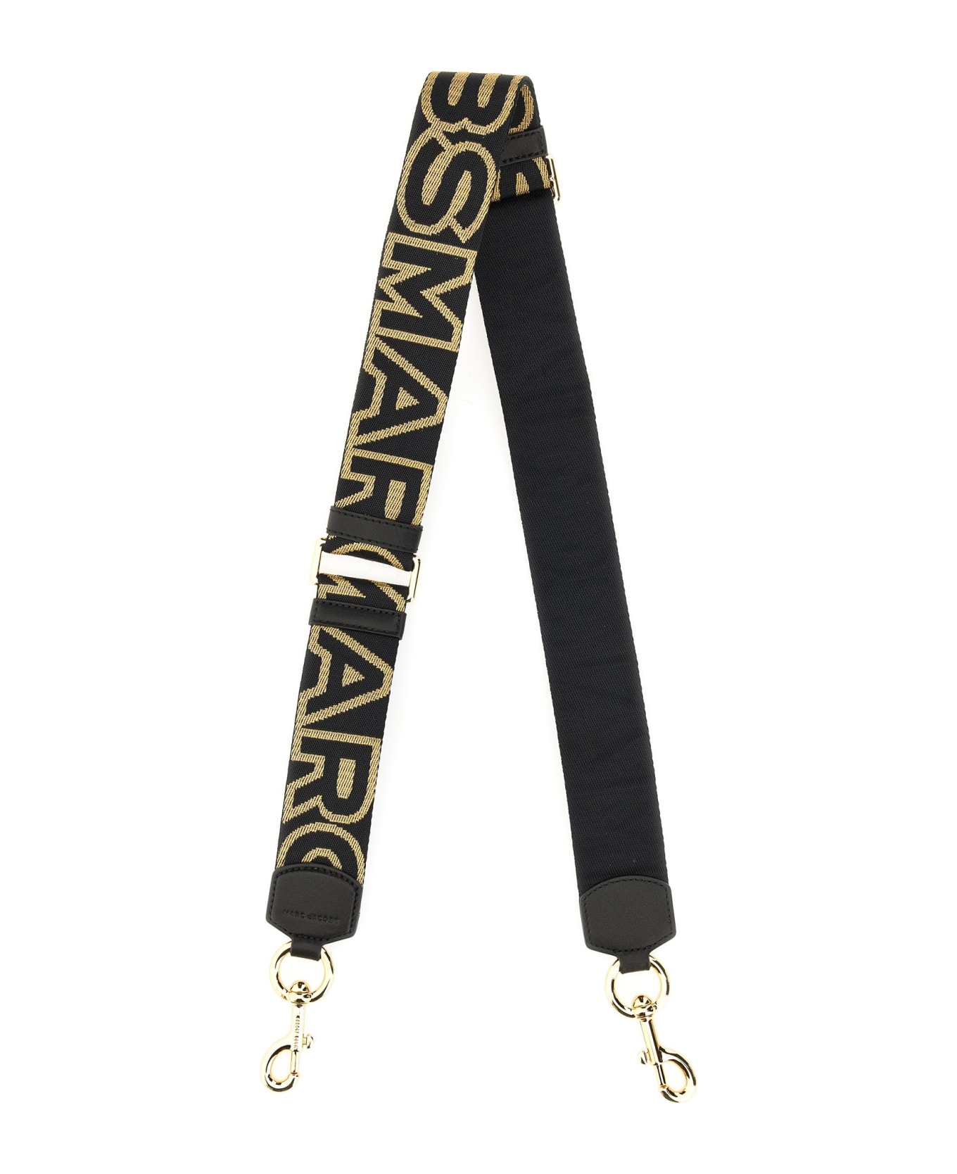 Marc Jacobs The Outline Logo Shoulder Strap - Black/Gold ショルダーバッグ