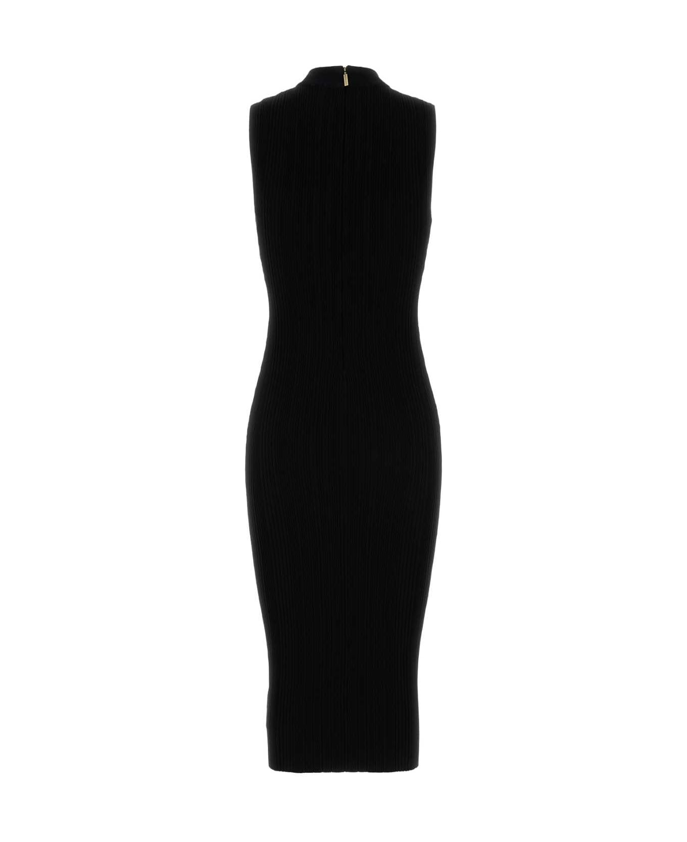 Michael Kors 
ribbed
 Dress In Black Viscose Blend - BLACK