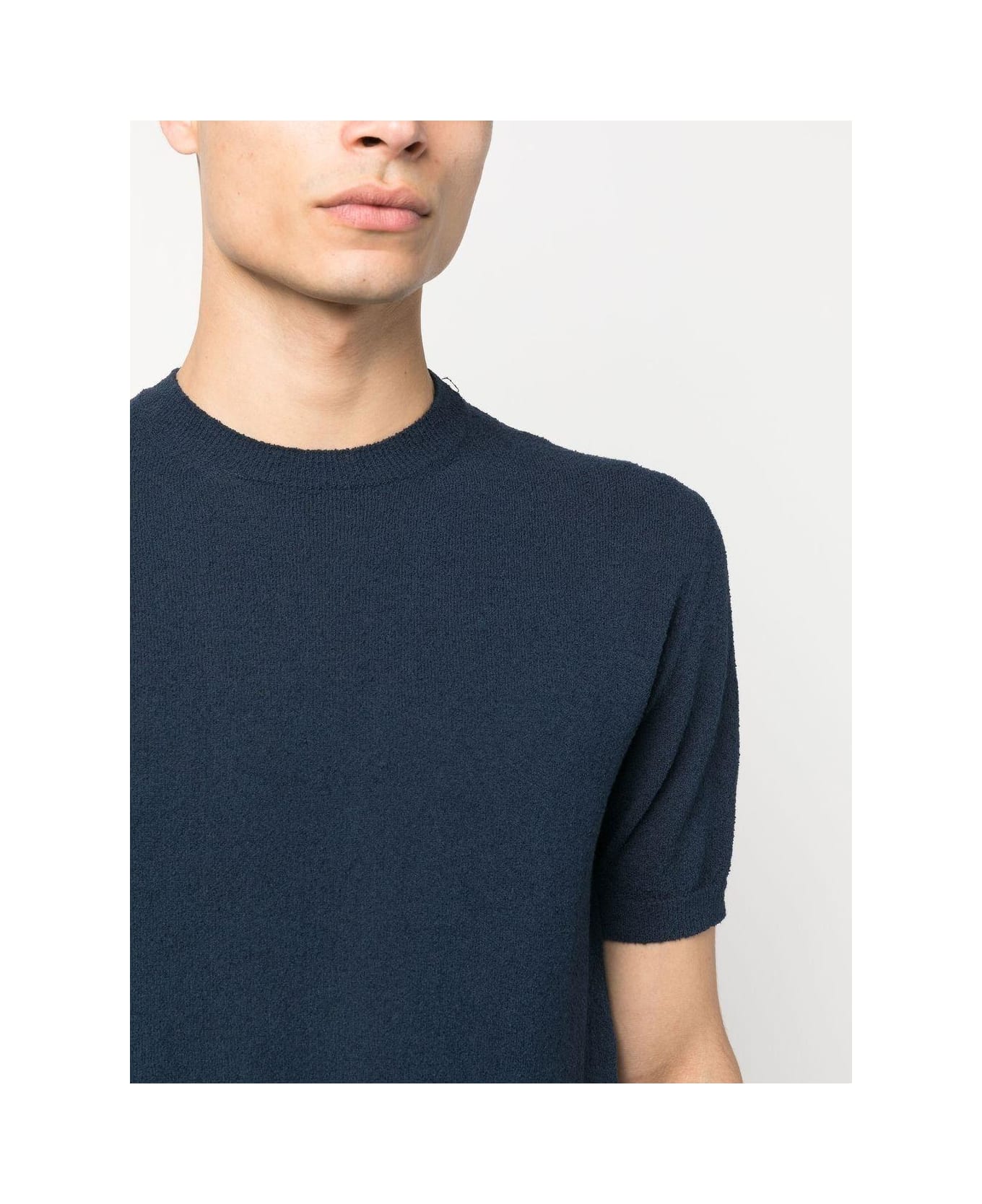 Drumohr Crew Neck T-shirt - Blue