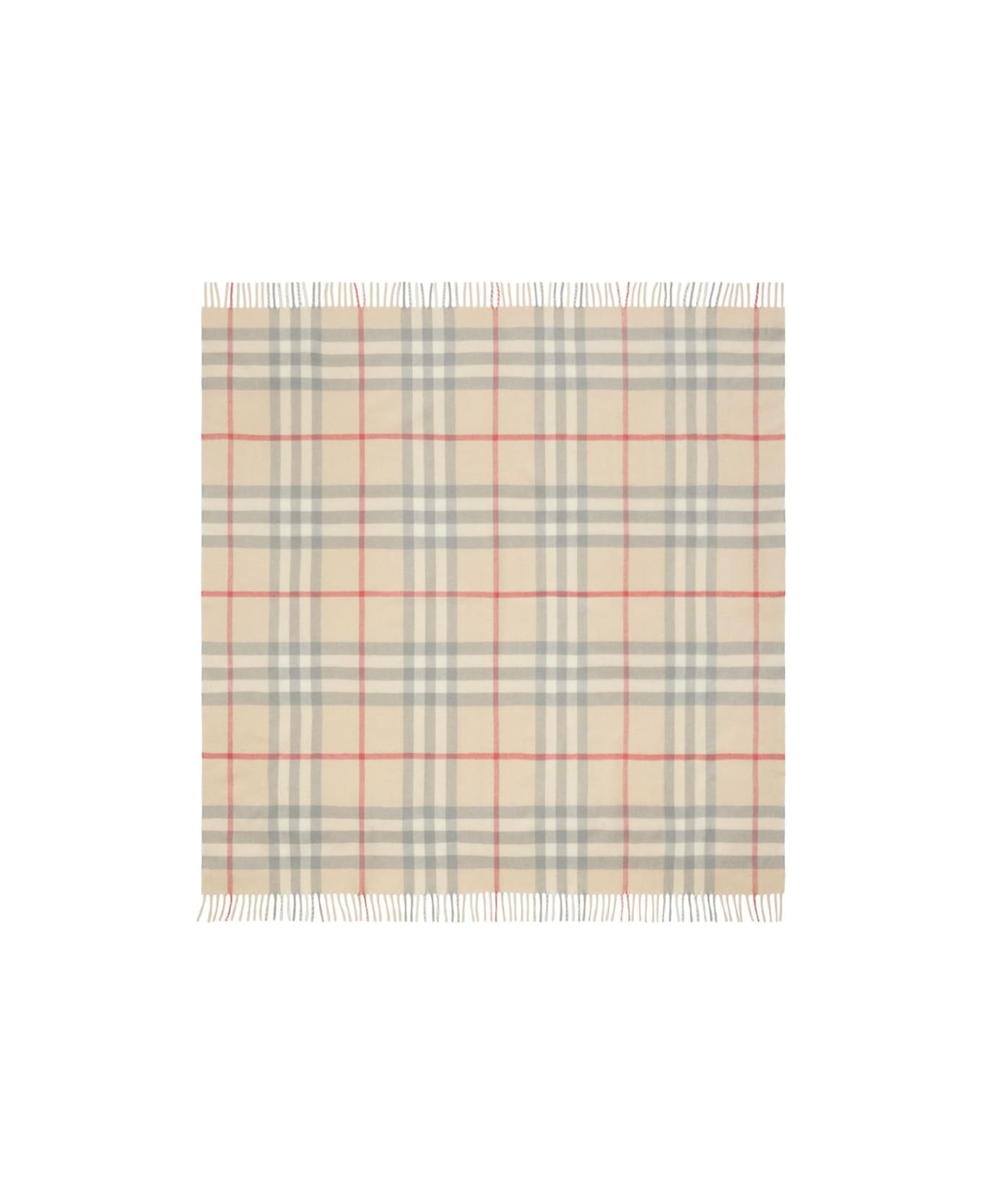Burberry Kids Checked Baby Blanket - Grey
