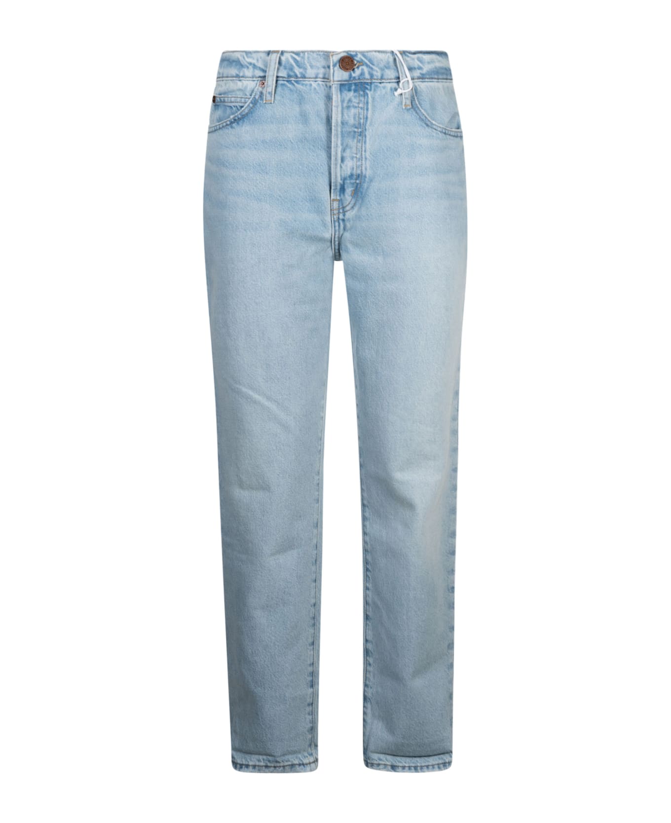 Frame Buttoned Straight Jeans - Fizz Indigo