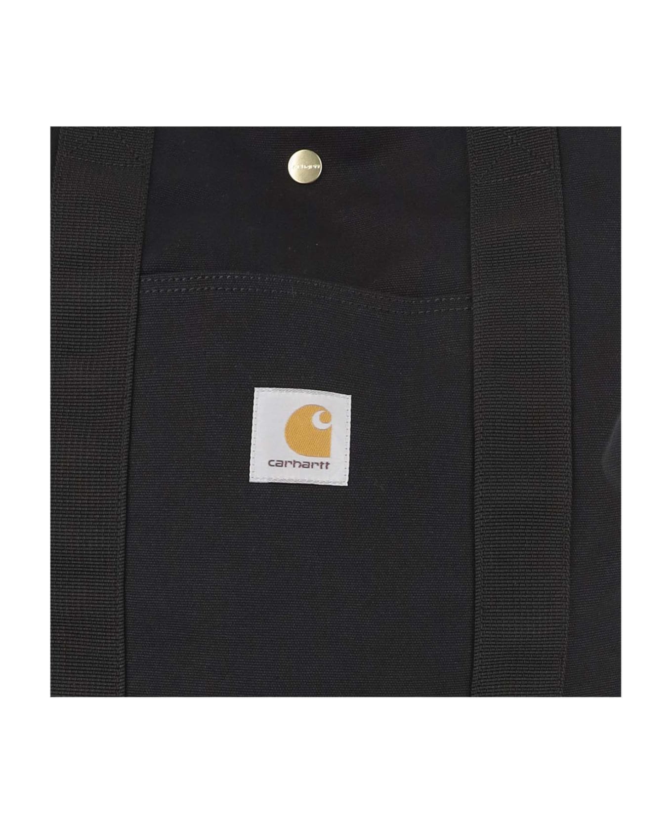 Carhartt Canvas Tote Bag With Logo - Black