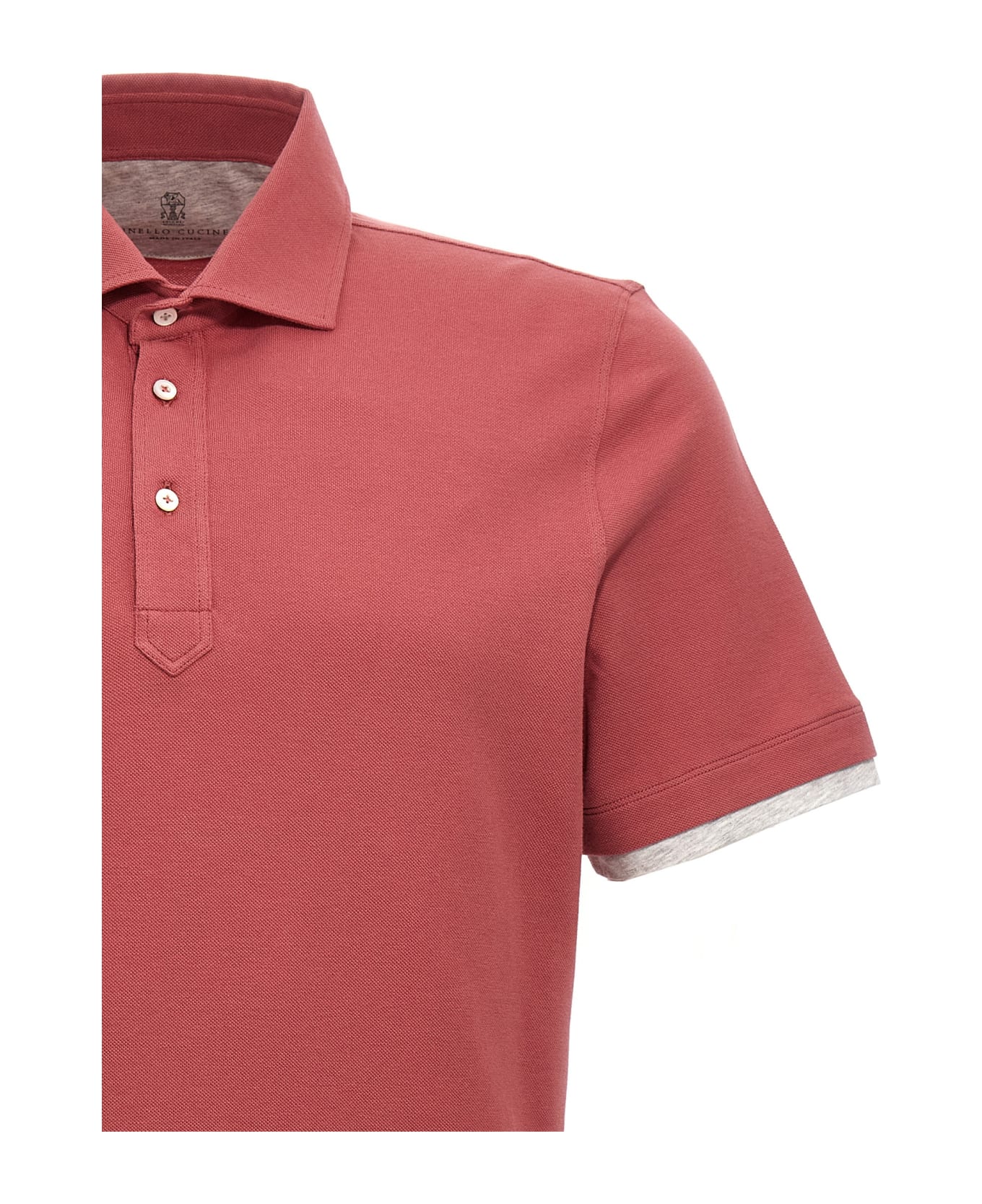 Brunello Cucinelli Double Layer Effect Polo Shirt - Fuchsia ポロシャツ