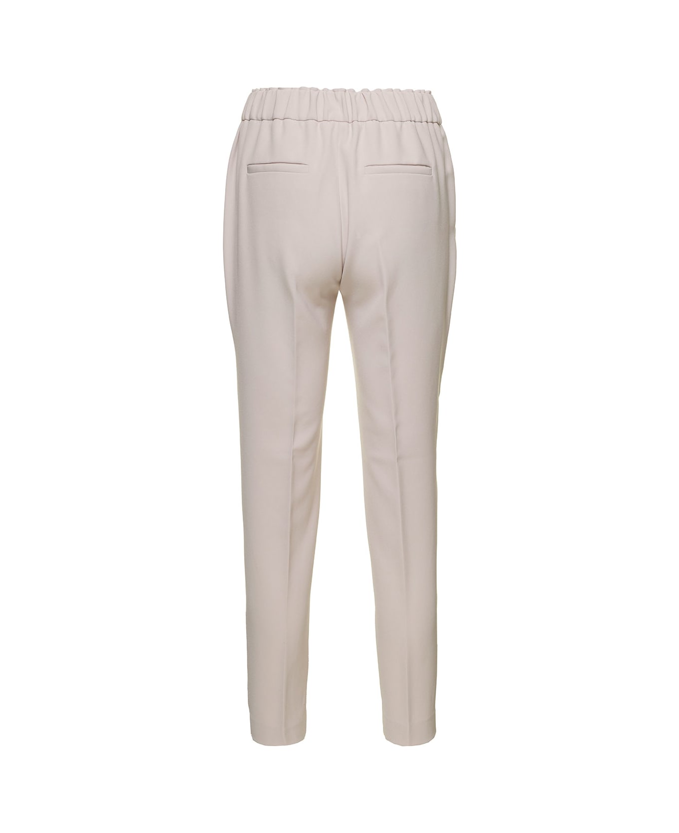 Antonelli 'sidro' Off-white Fitted Pants With Rear Pockets In Stretch Fabric Woman - Beige