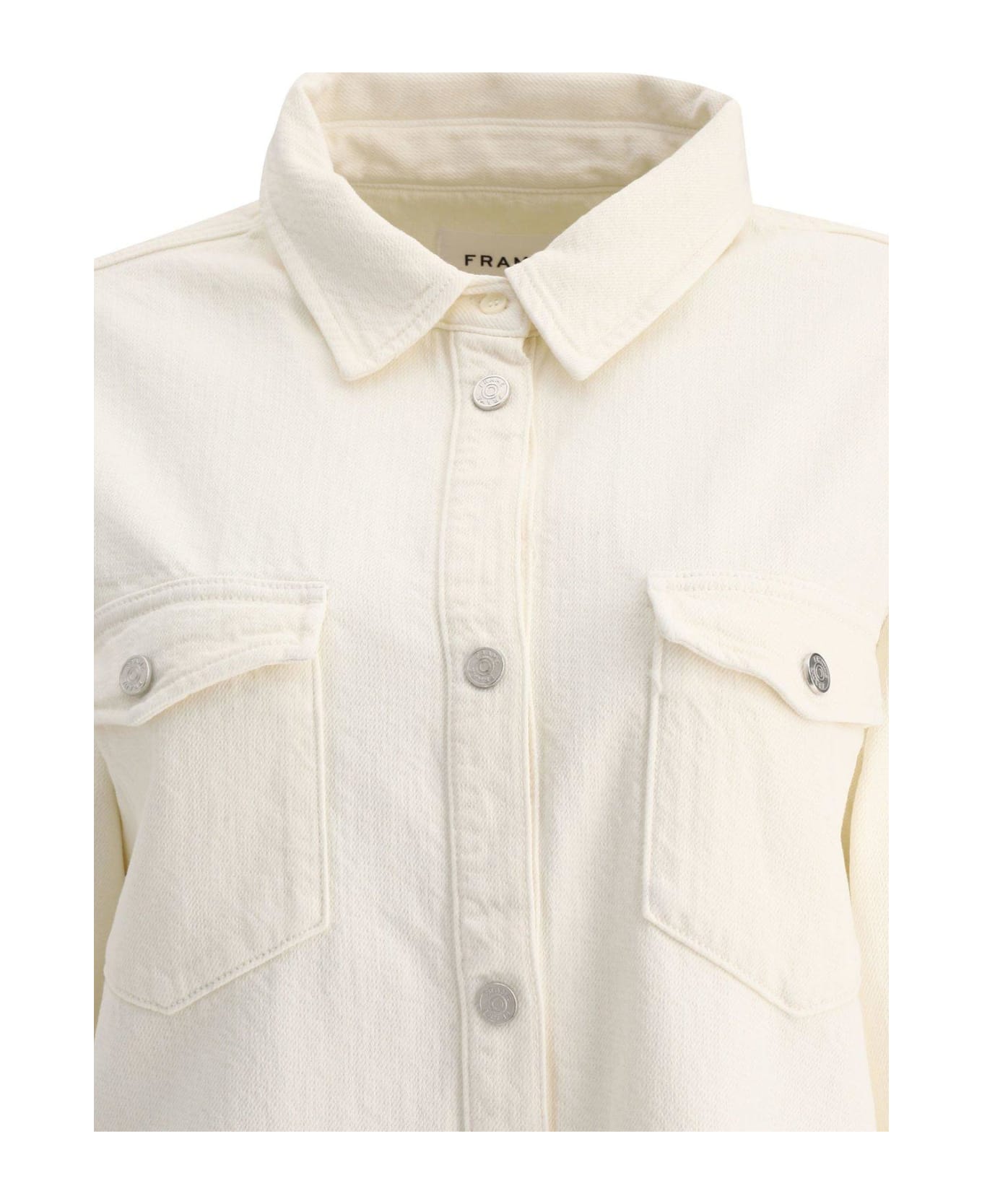 Frame Long-sleeved Buttoned Shirt - Off White