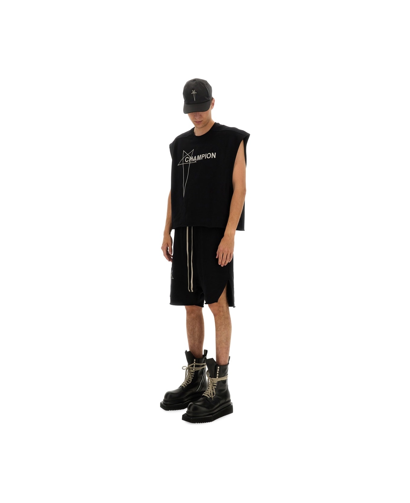 Rick Owens x Champion Short Pods Beveled - BLACK