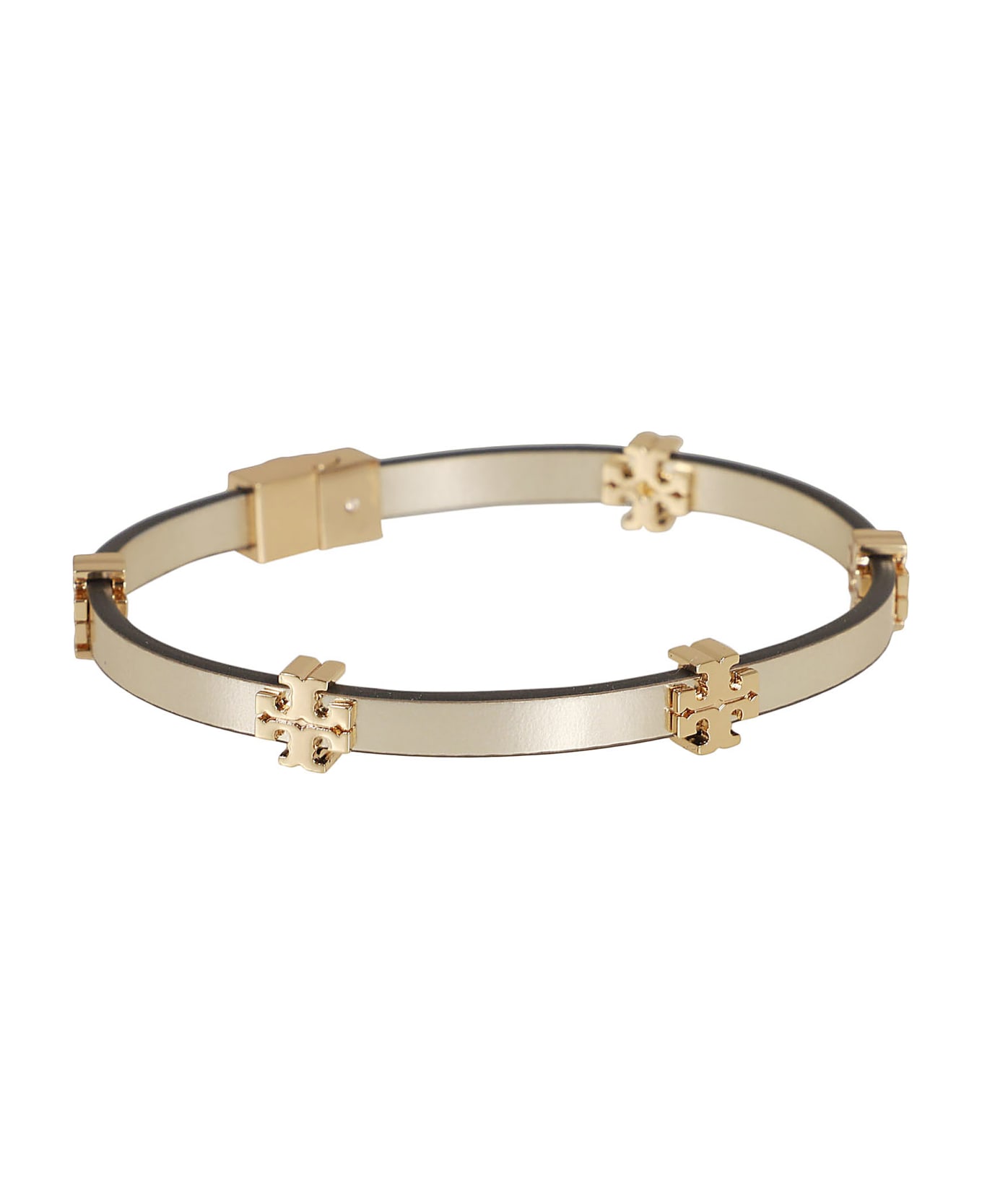 Tory Burch Eleanor Leather Bracelet - Tory Gold Gold