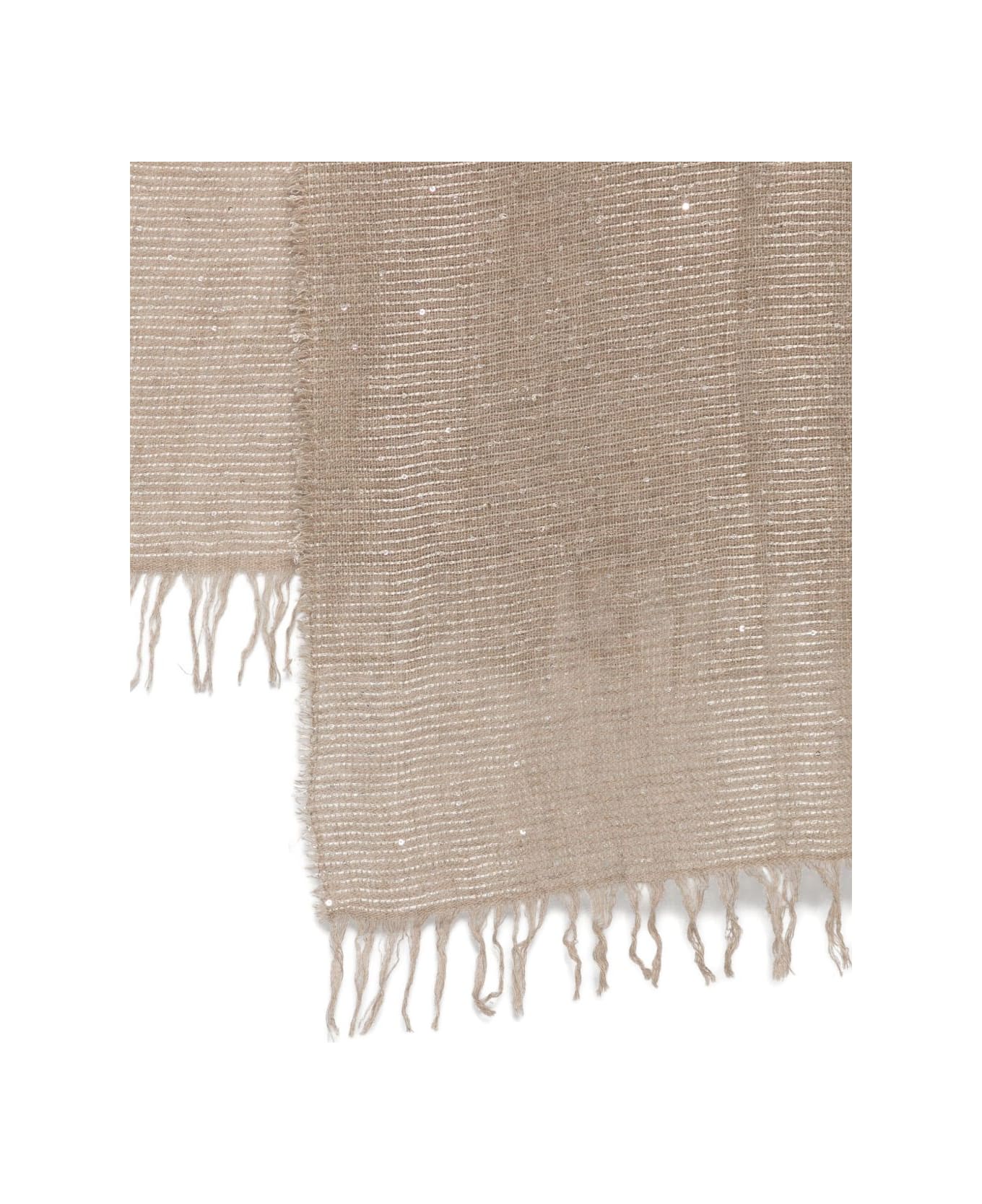 Fabiana Filippi Cashmere And Silk Scarf - Beige