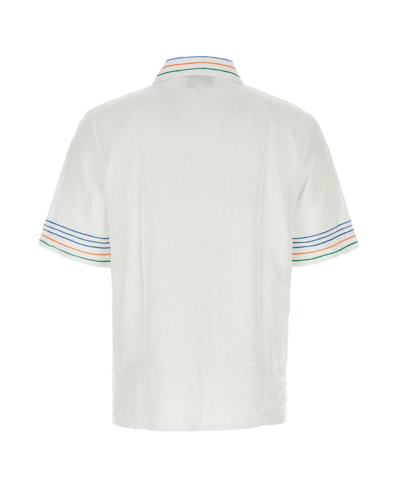 Casablanca White Linen Shirt - LEFILDELAMUS