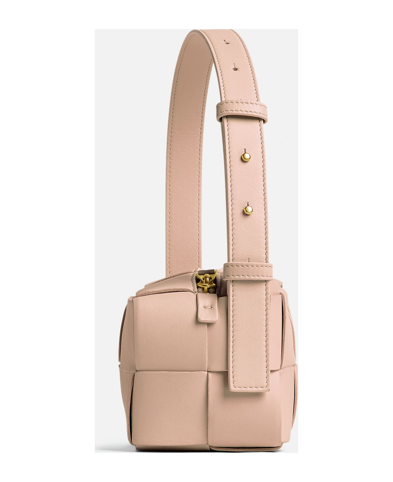 Bottega Veneta Small Brick Cassette Leather Shoulder Bag - Pink