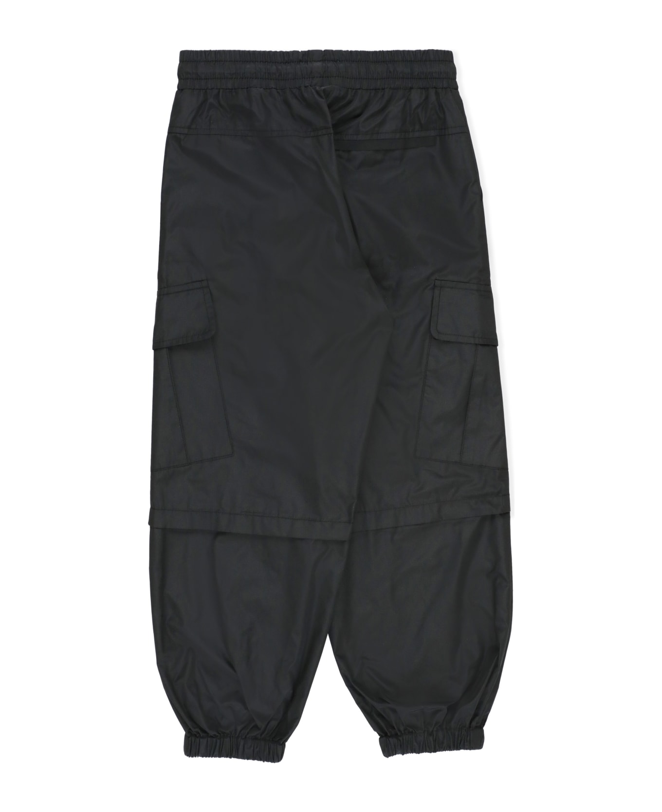 MSGM Logoed Cargo Trousers - Black ボトムス