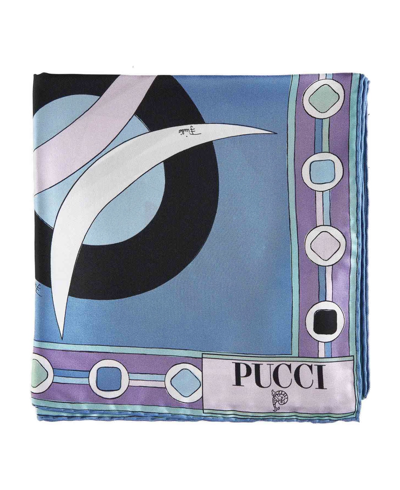 Pucci Scarf - Celeste bianco
