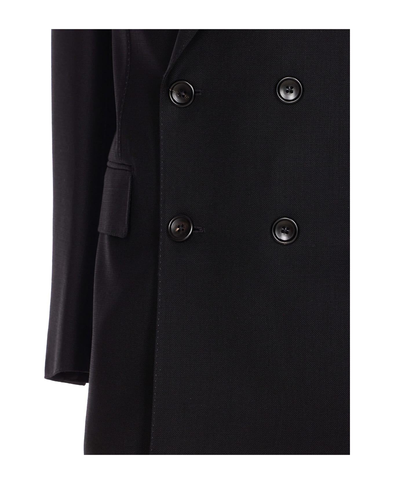 Tom Ford High Twist Double Breasted Jacket - BLACK