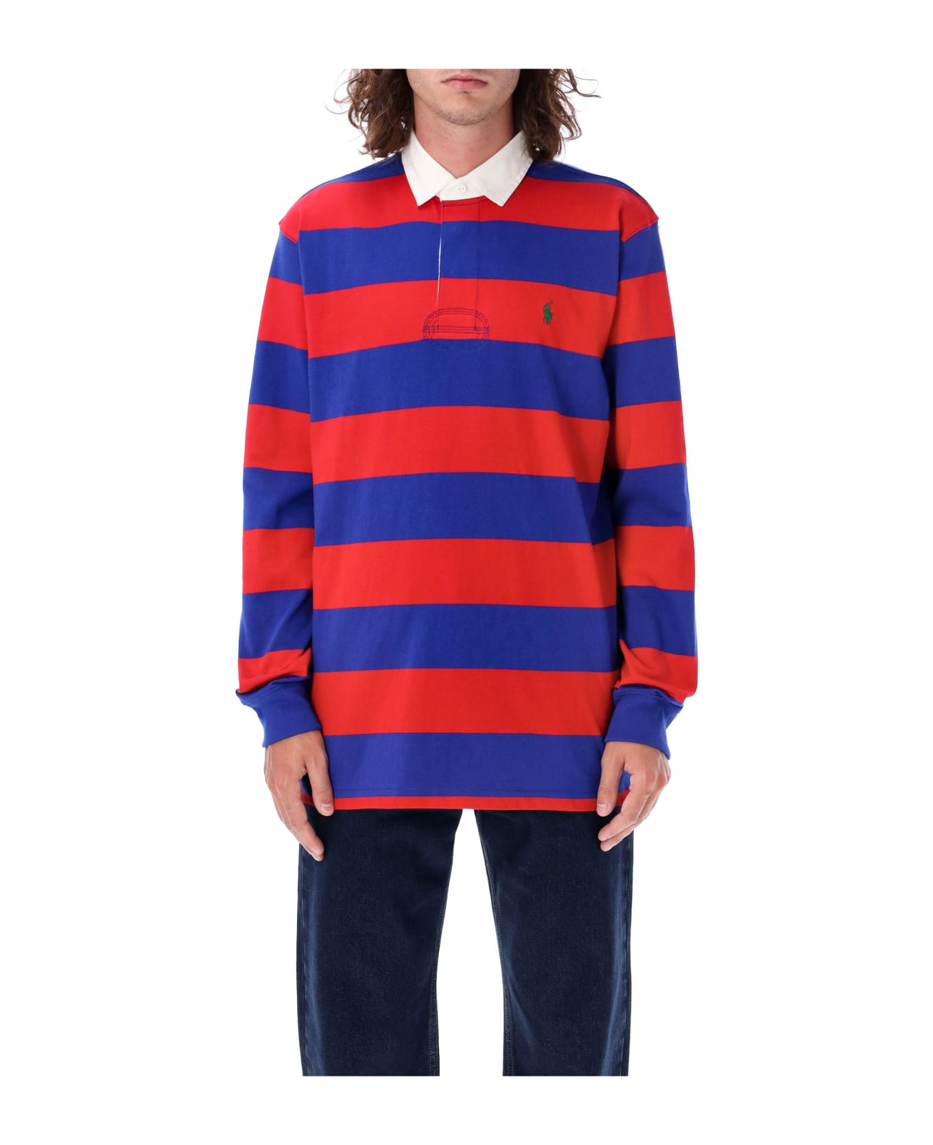 Polo Ralph Lauren Long-sleeved Rugby Jersey - RED NAVY